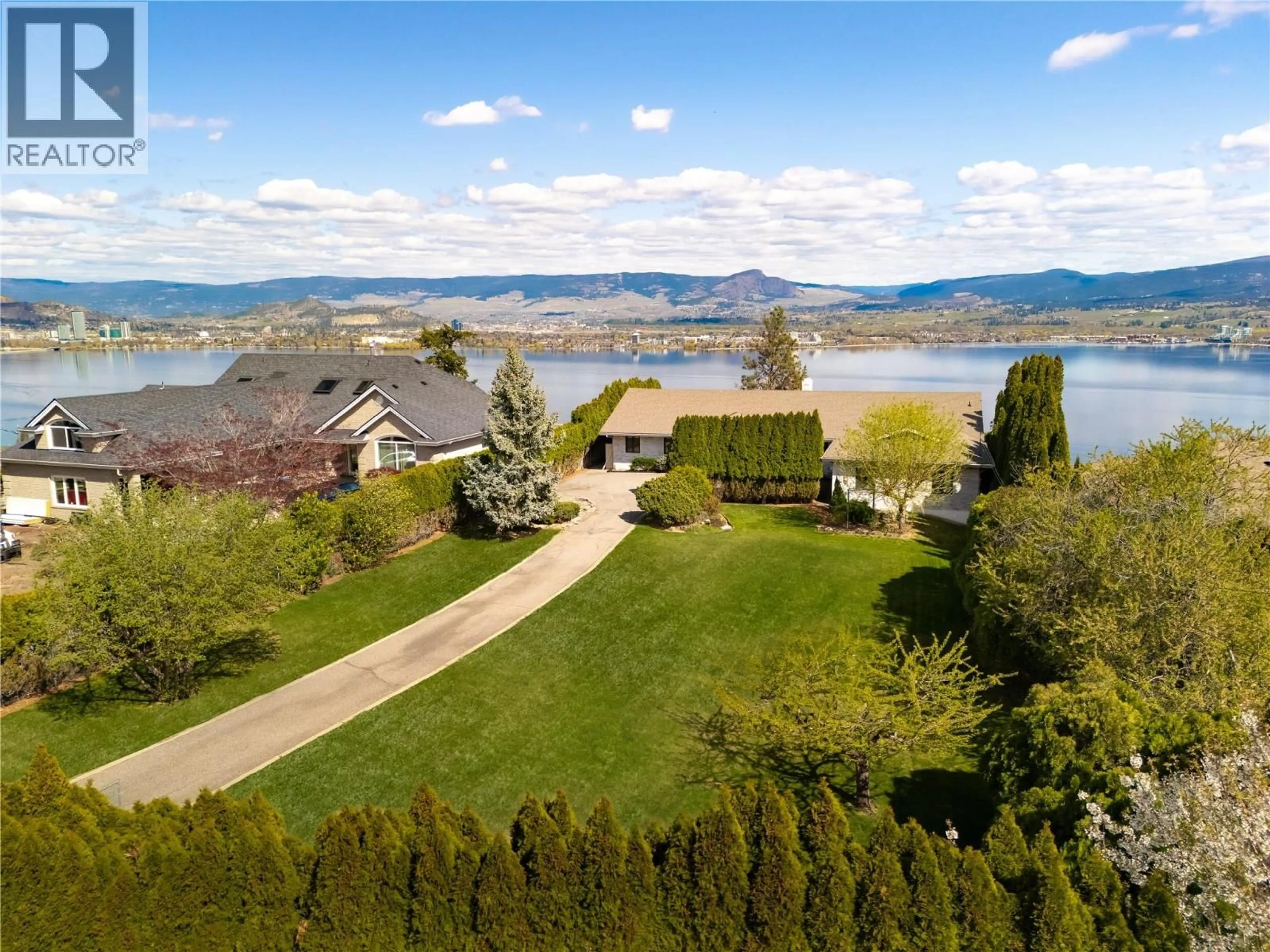 A pic from outside/outdoor area/front of a property/back of a property/a pic from drone, water/lake/river/ocean view for 2901 WEATHERHILL ROAD, West Kelowna British Columbia V1Z1P2