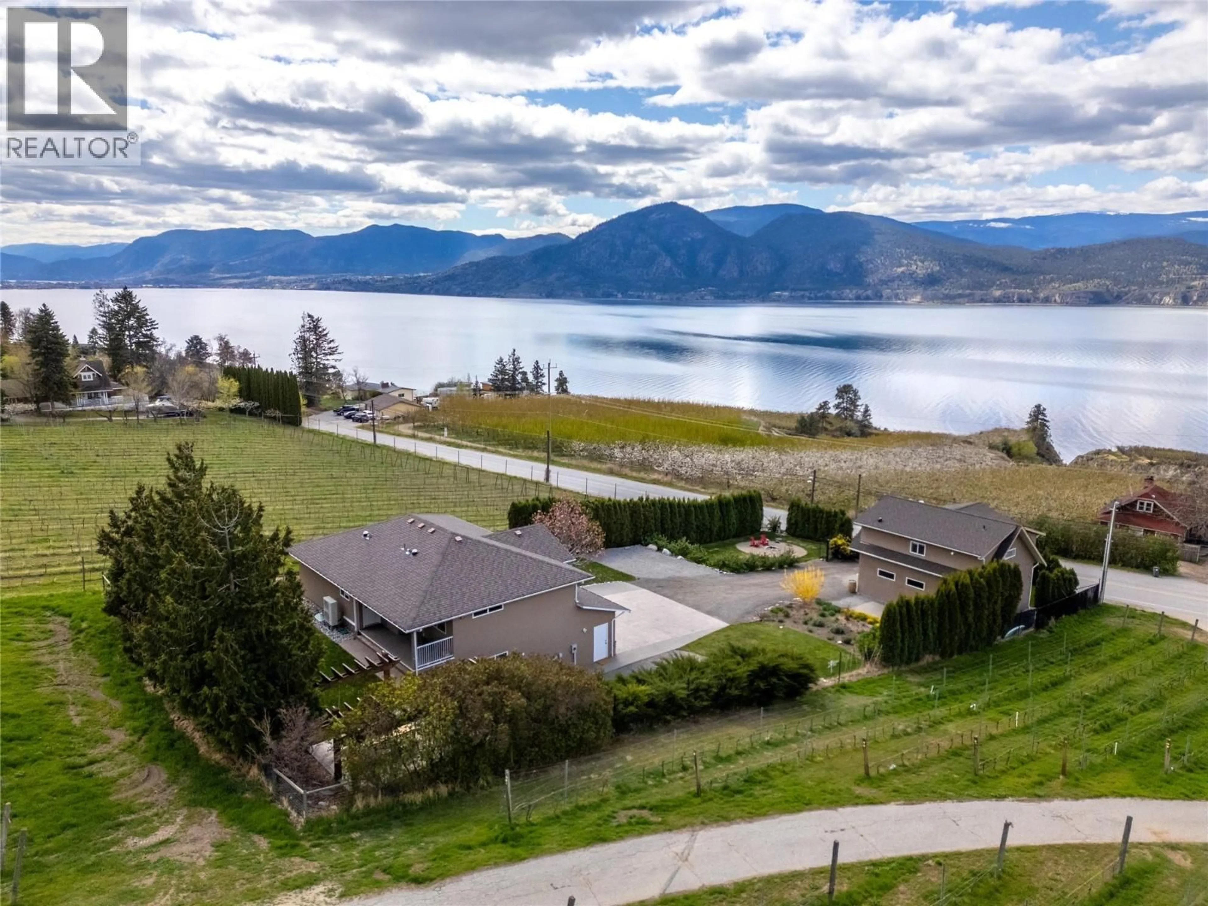 A pic from outside/outdoor area/front of a property/back of a property/a pic from drone, water/lake/river/ocean view for 2330 NARAMATA ROAD, Naramata British Columbia V0H1N1
