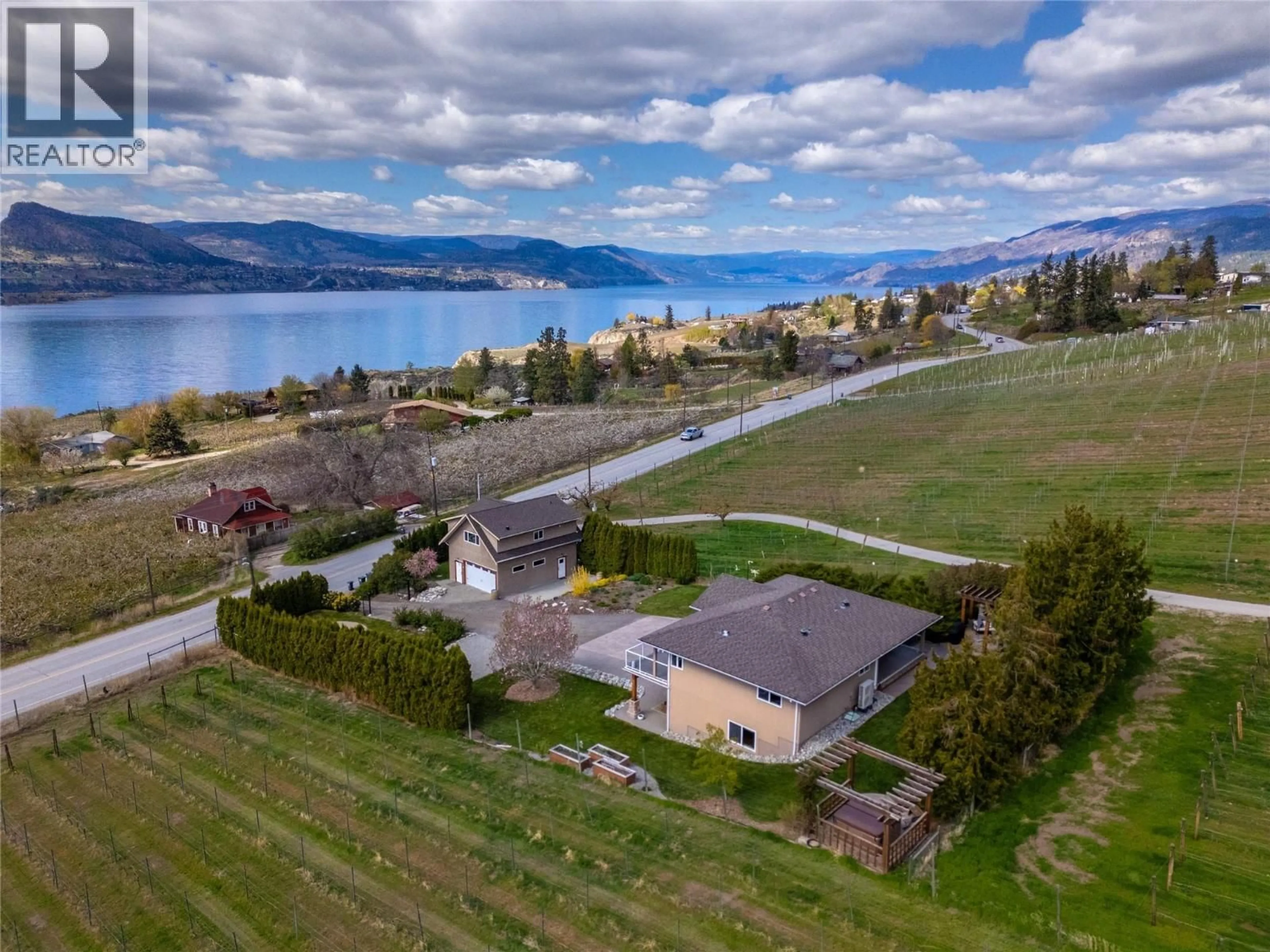 A pic from outside/outdoor area/front of a property/back of a property/a pic from drone, water/lake/river/ocean view for 2330 NARAMATA ROAD, Naramata British Columbia V0H1N1
