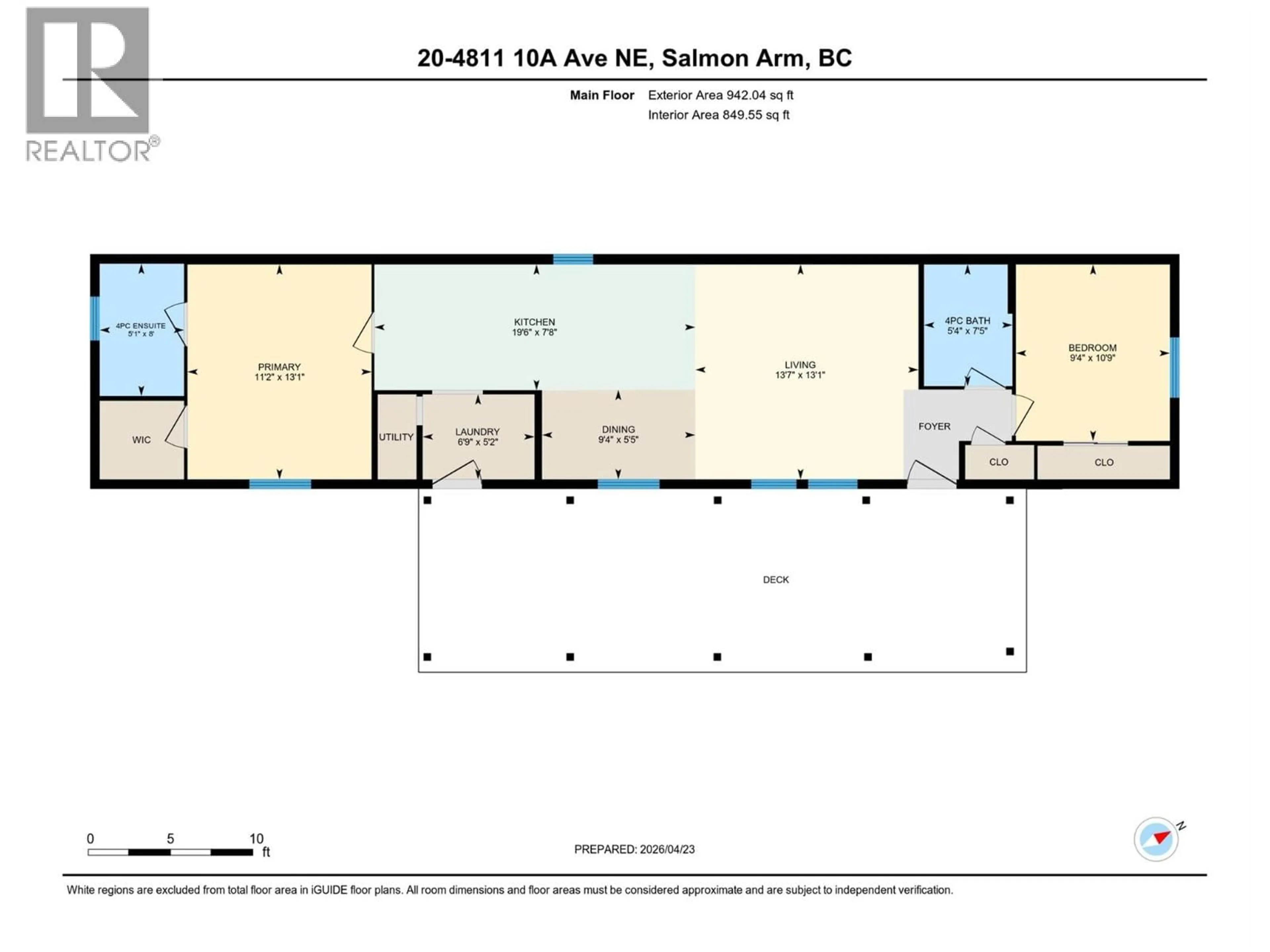 Floor plan for 20 - 4811 10A AVENUE NORTHEAST, Salmon Arm British Columbia V1E1C5