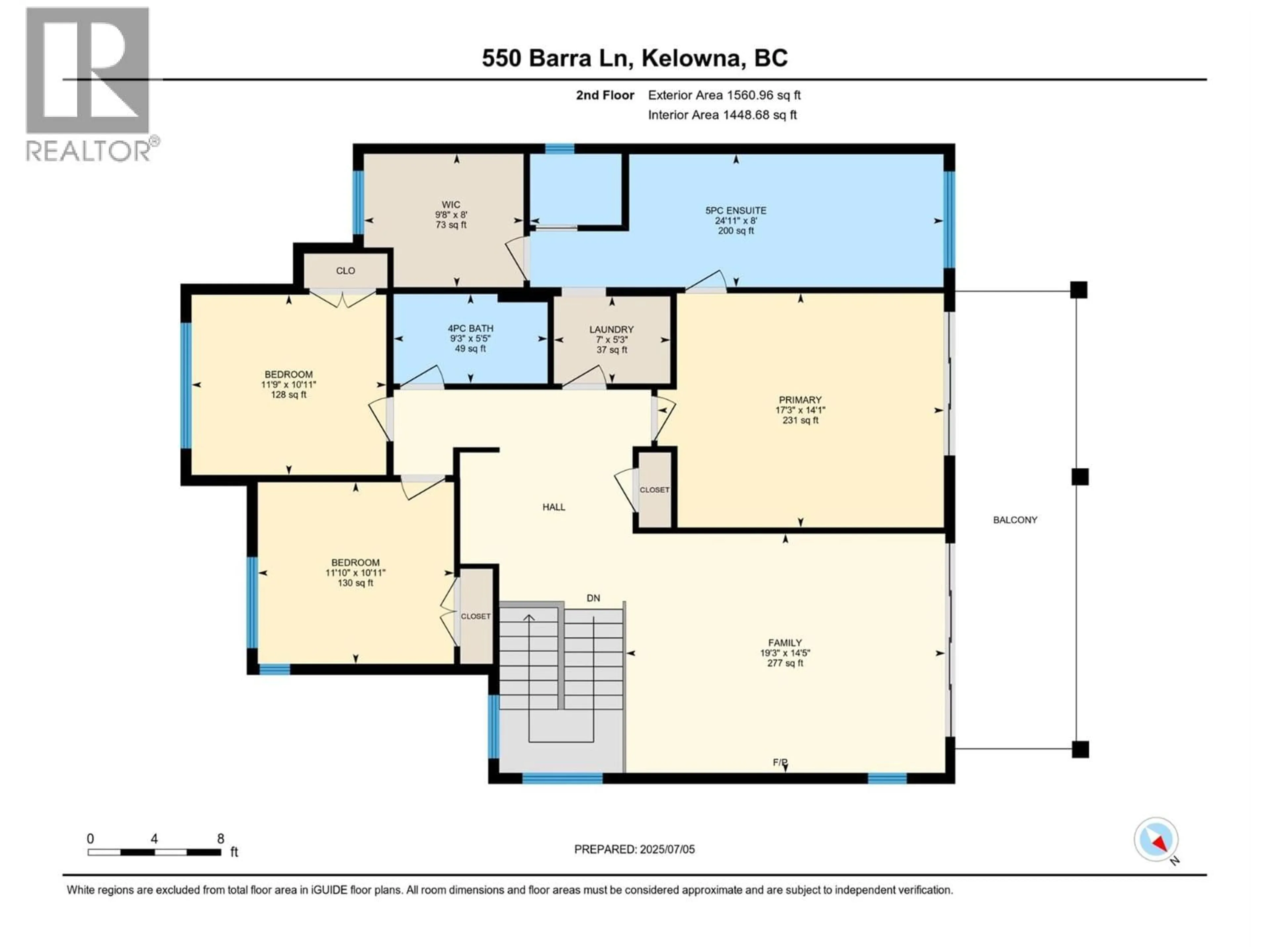 Floor plan for 550 BARRA LANE, Kelowna British Columbia V1P1T3