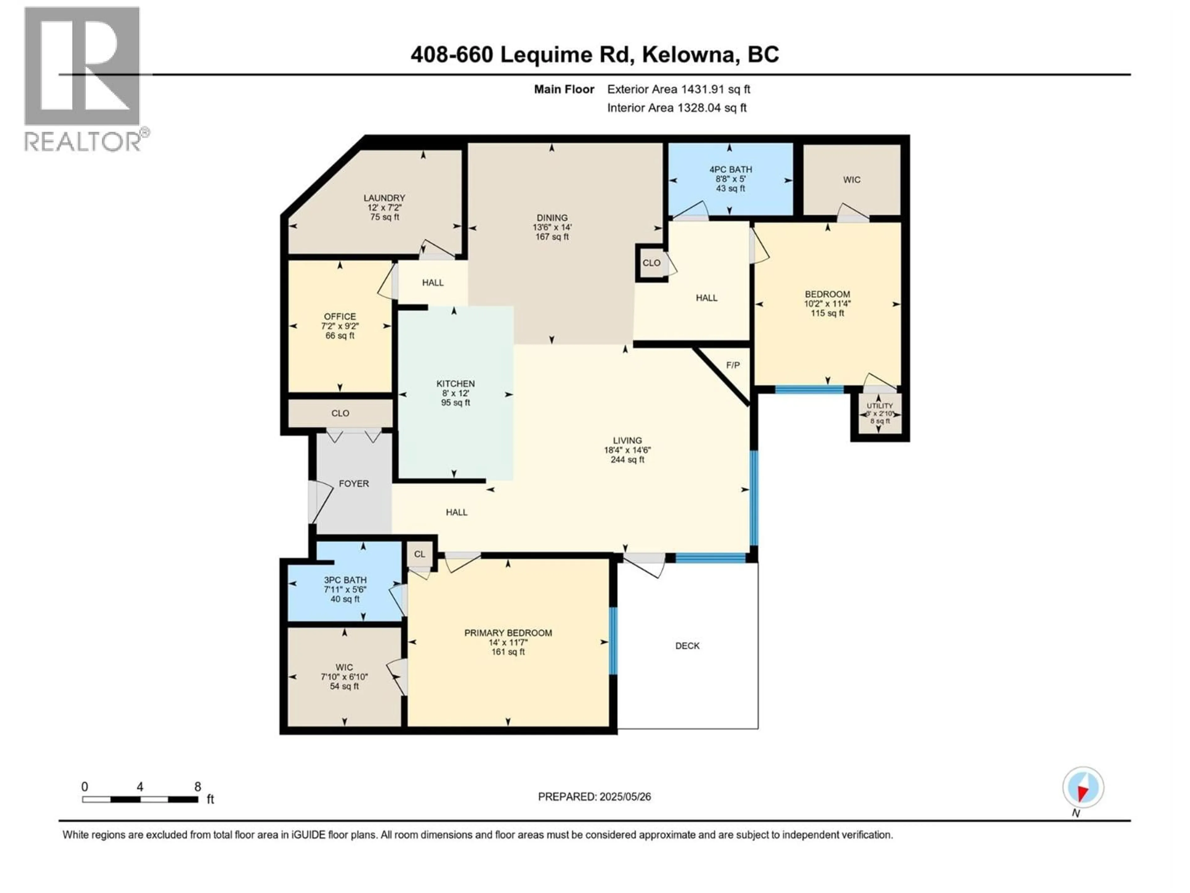 Floor plan for 408 - 660 LEQUIME ROAD, Kelowna British Columbia V1W1A4