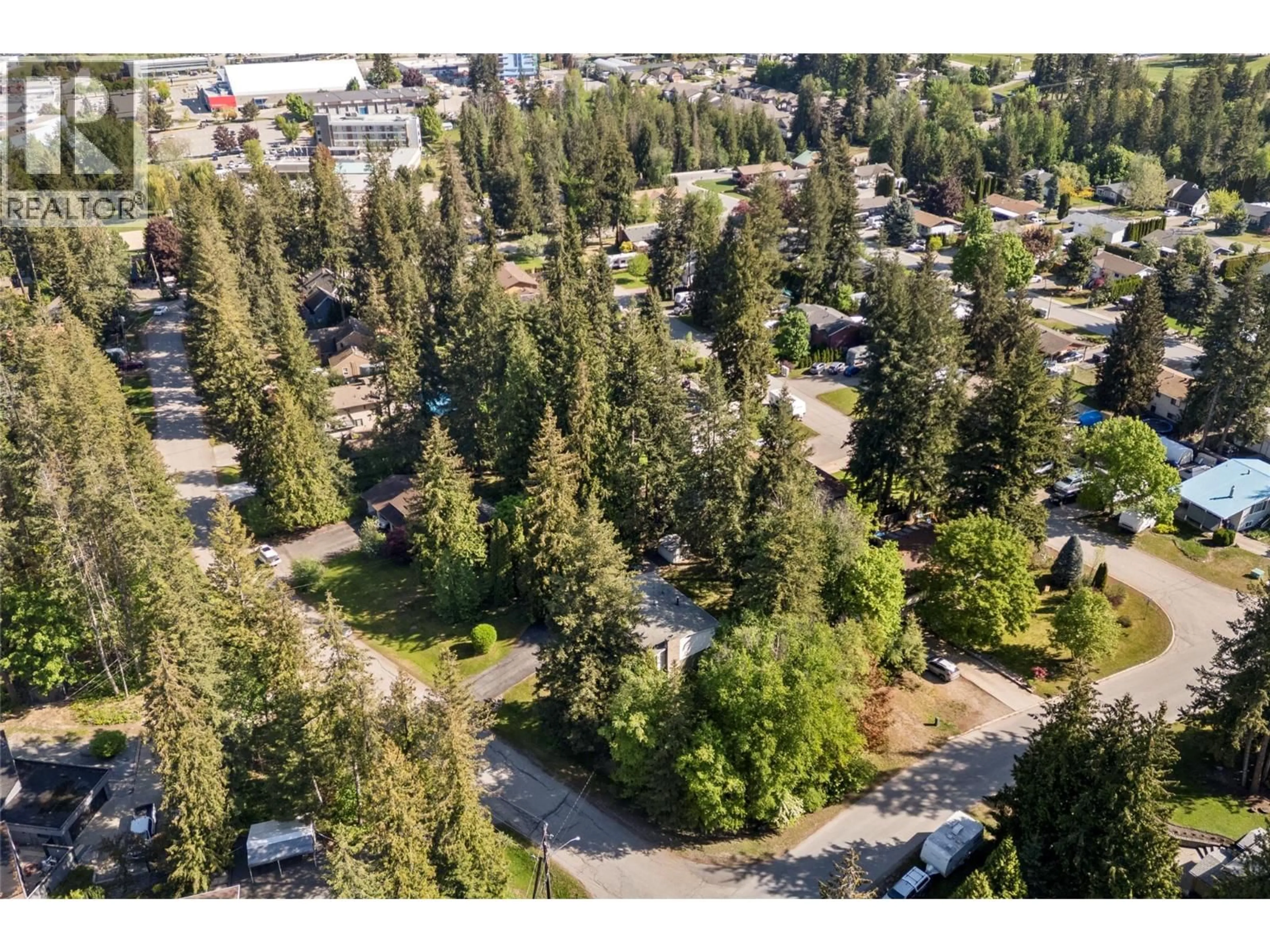 A pic from outside/outdoor area/front of a property/back of a property/a pic from drone, forest/trees view for 170 25TH STREET NORTHEAST, Salmon Arm British Columbia V1E2A8