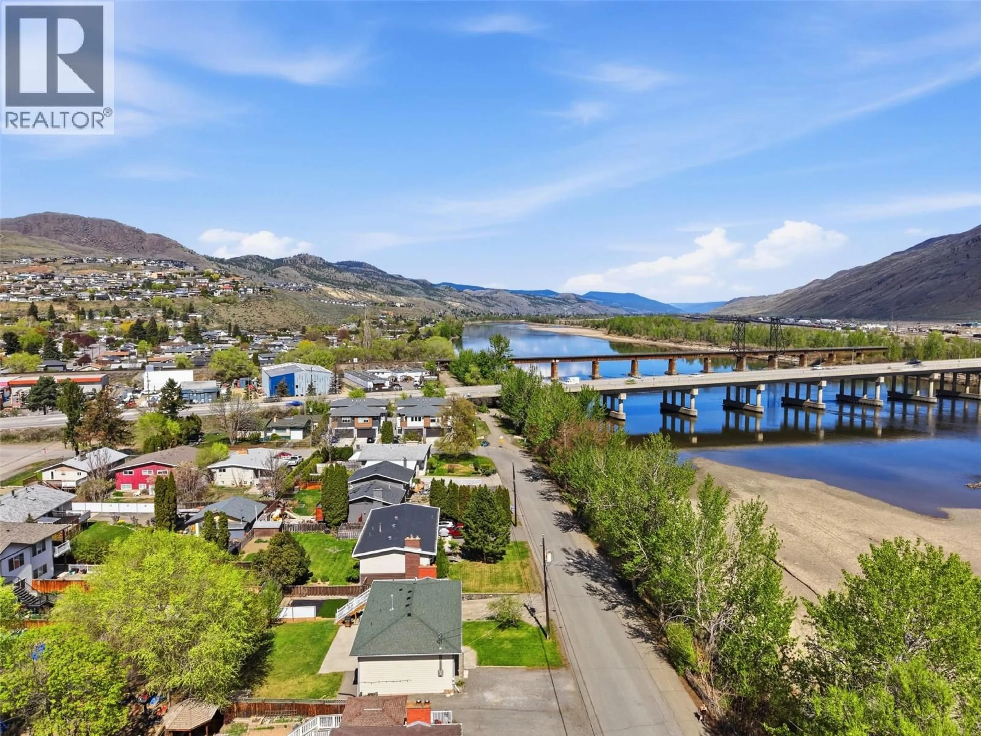 A pic from outside/outdoor area/front of a property/back of a property/a pic from drone, water/lake/river/ocean view for 1363 SCHUBERT DRIVE, Kamloops British Columbia V2B2G9