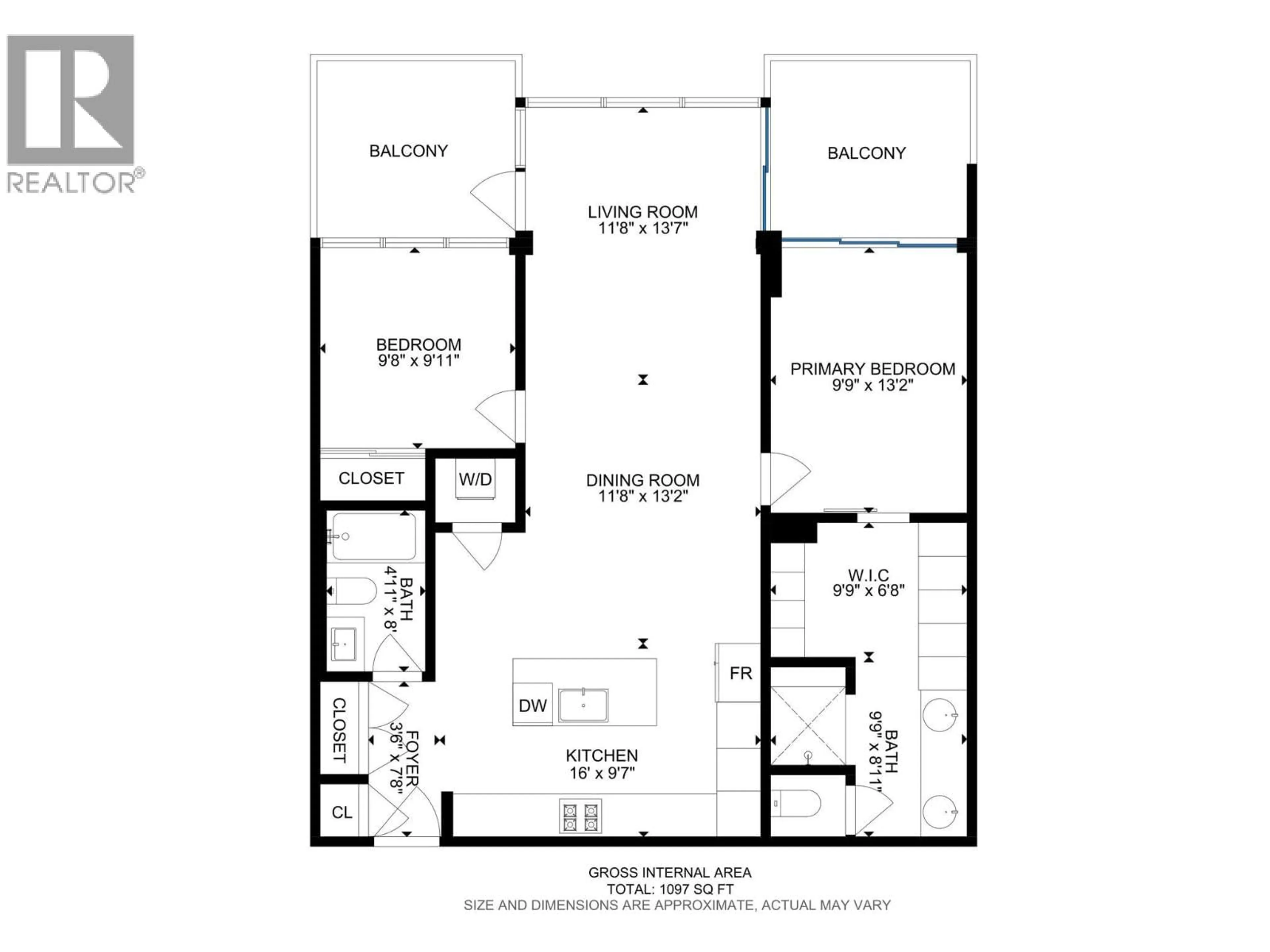 Floor plan for 303 - 3409 LAKESHORE ROAD, Kelowna British Columbia V1W0G6