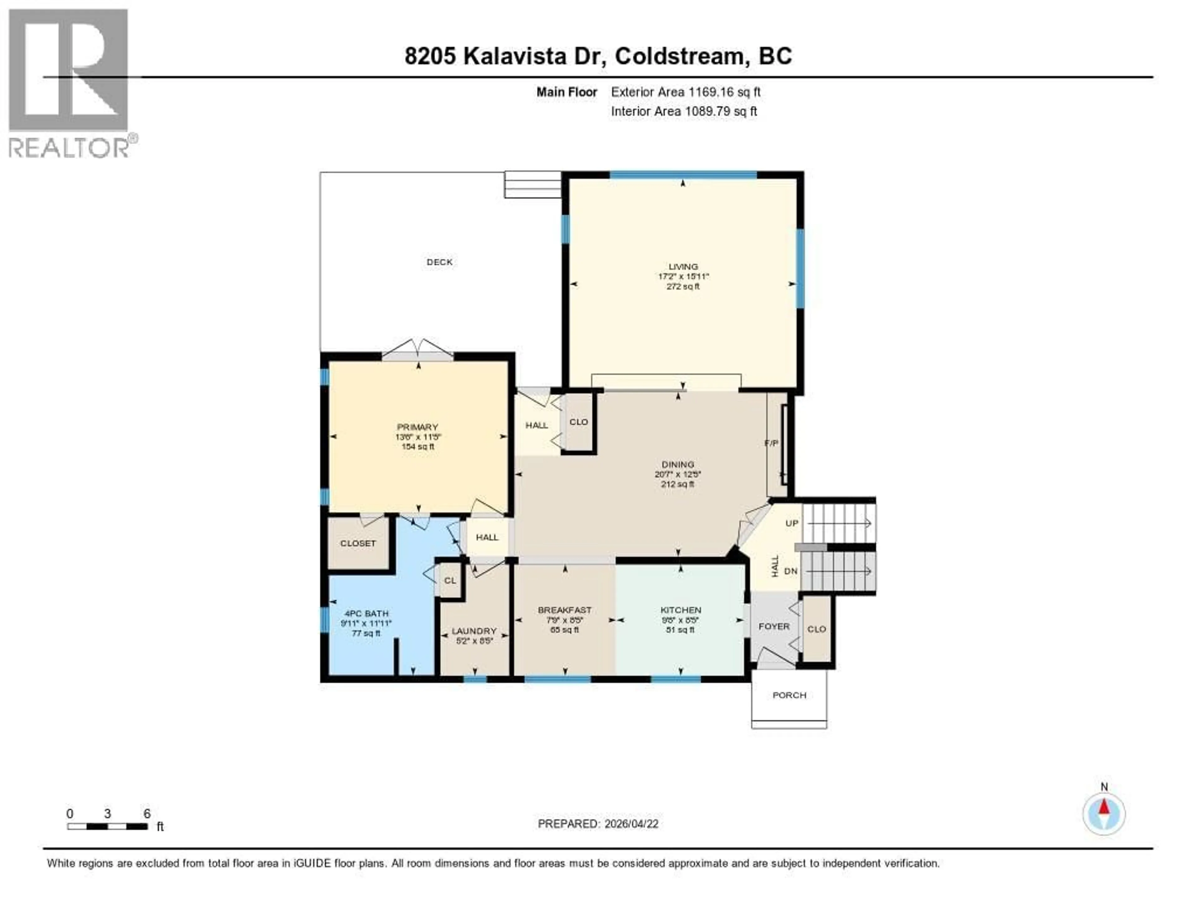 Floor plan for 8203 KALAVISTA DRIVE, Coldstream British Columbia V1B1K4