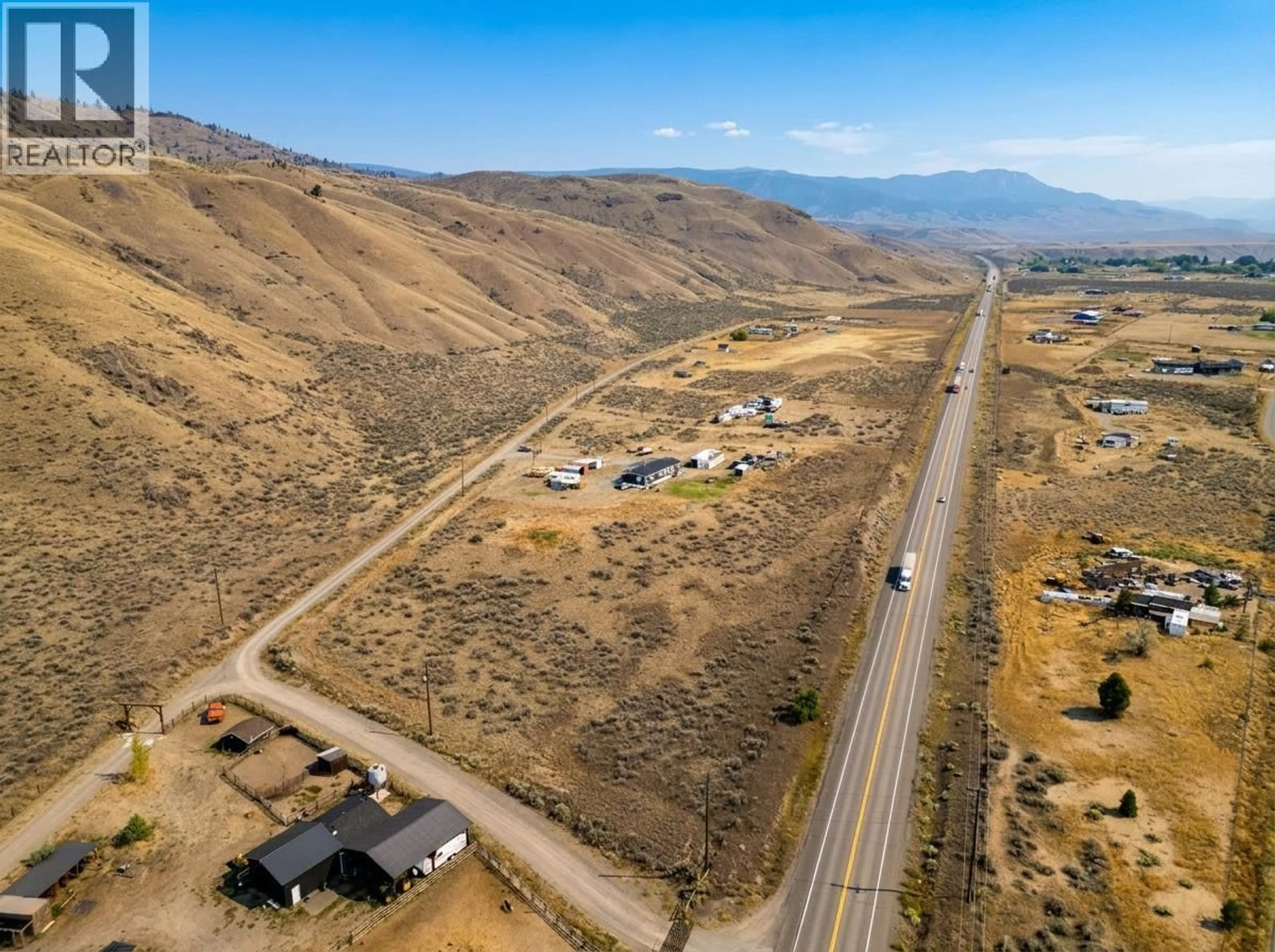 A pic from outside/outdoor area/front of a property/back of a property/a pic from drone, mountain view for 6288 ASHCROFT ROAD, Kamloops British Columbia V0K2J0
