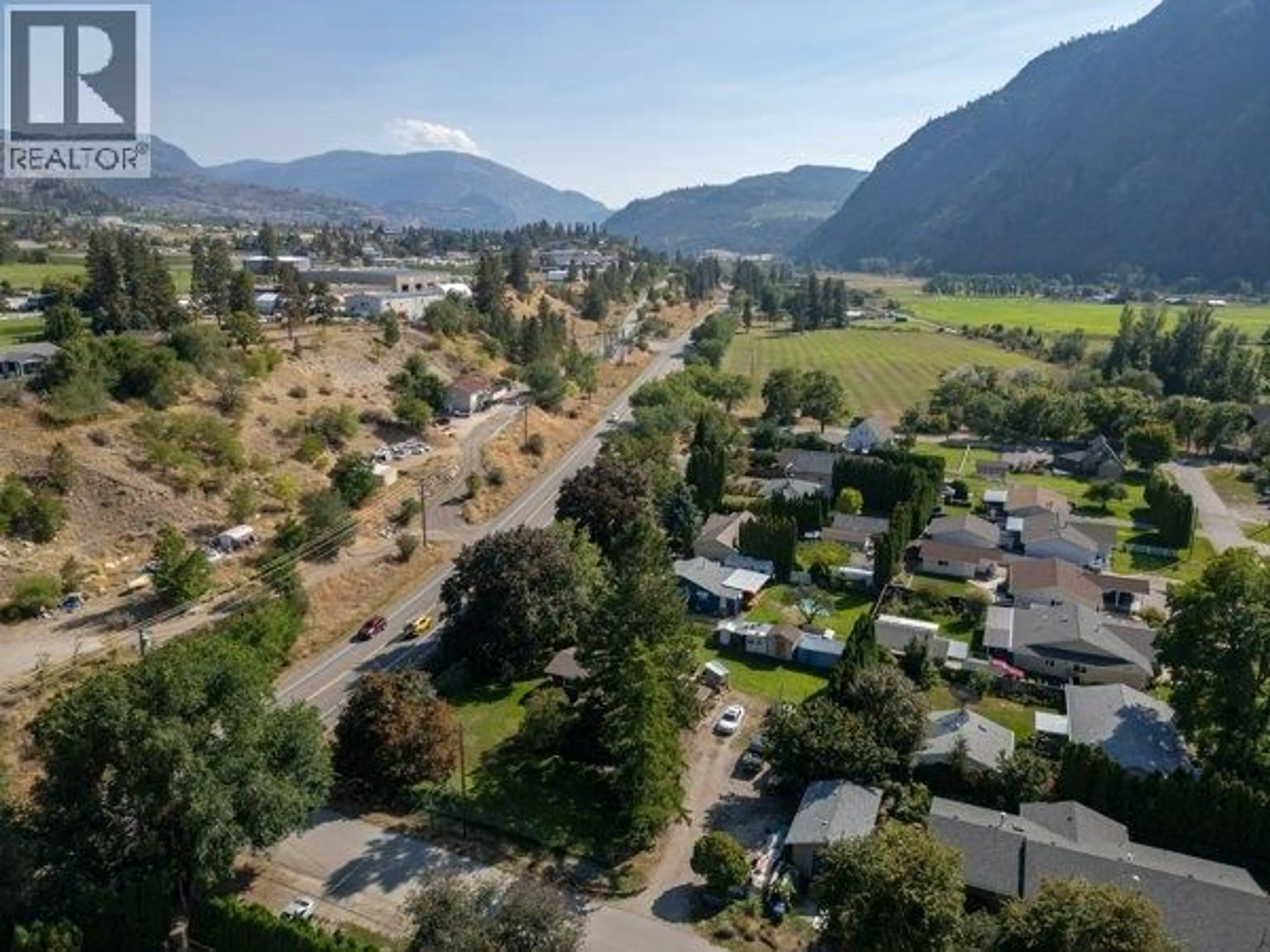 A pic from outside/outdoor area/front of a property/back of a property/a pic from drone, mountain view for 5009 13TH AVENUE, Okanagan Falls British Columbia V0H1R4