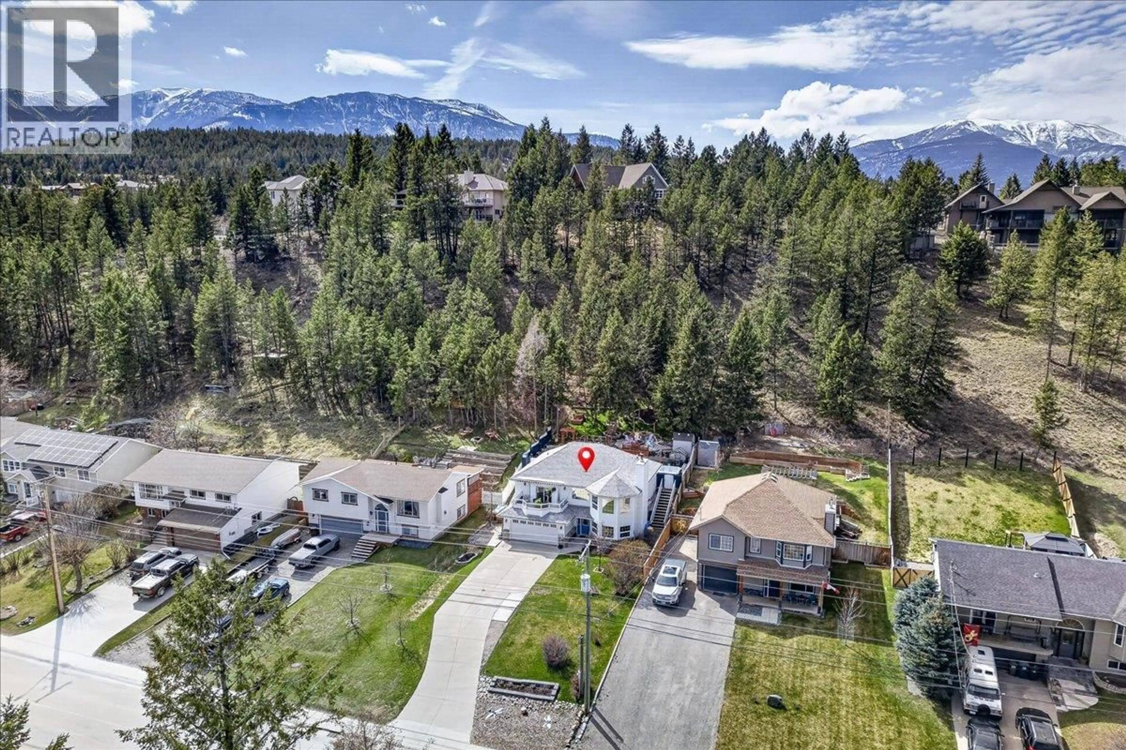 A pic from outside/outdoor area/front of a property/back of a property/a pic from drone, mountain view for 1706 15TH AVENUE, Invermere British Columbia V0A1K0
