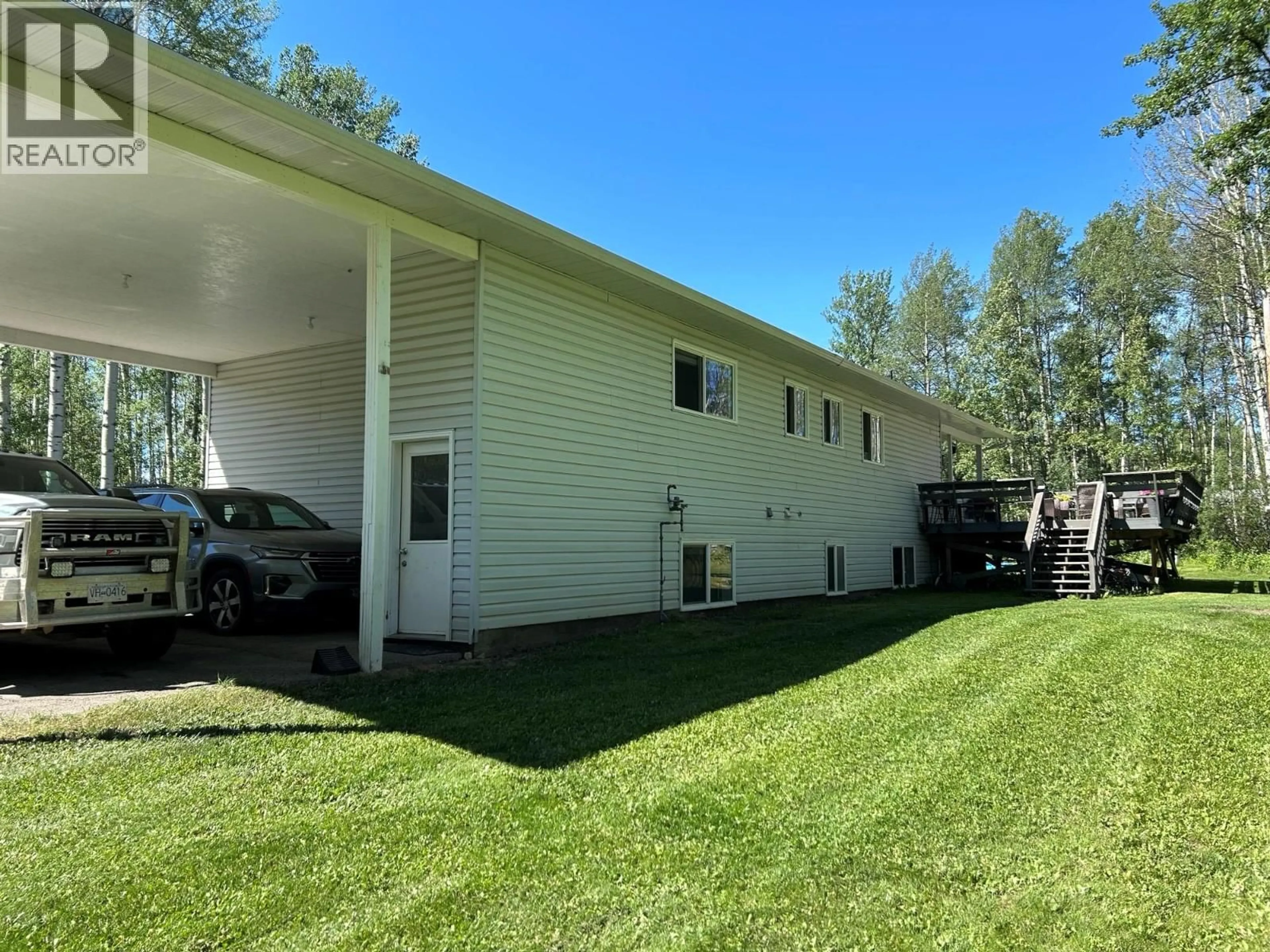 A pic from outside/outdoor area/front of a property/back of a property/a pic from drone, building for 5684 WABI OTHER, Chetwynd British Columbia V0C1J0