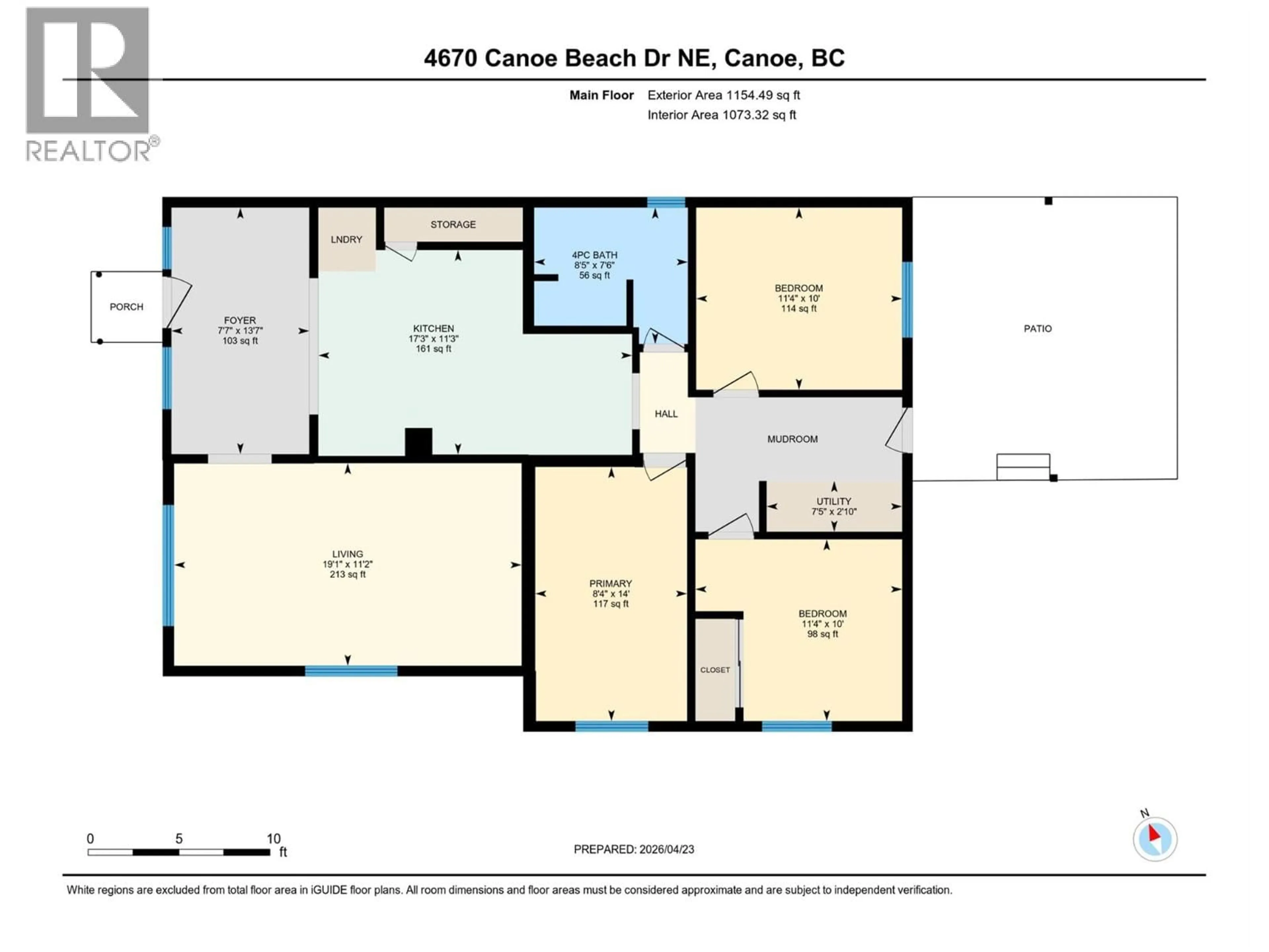 Floor plan for 4760 CANOE BEACH DRIVE DRIVE NORTHEAST, Salmon Arm British Columbia V0E1K0