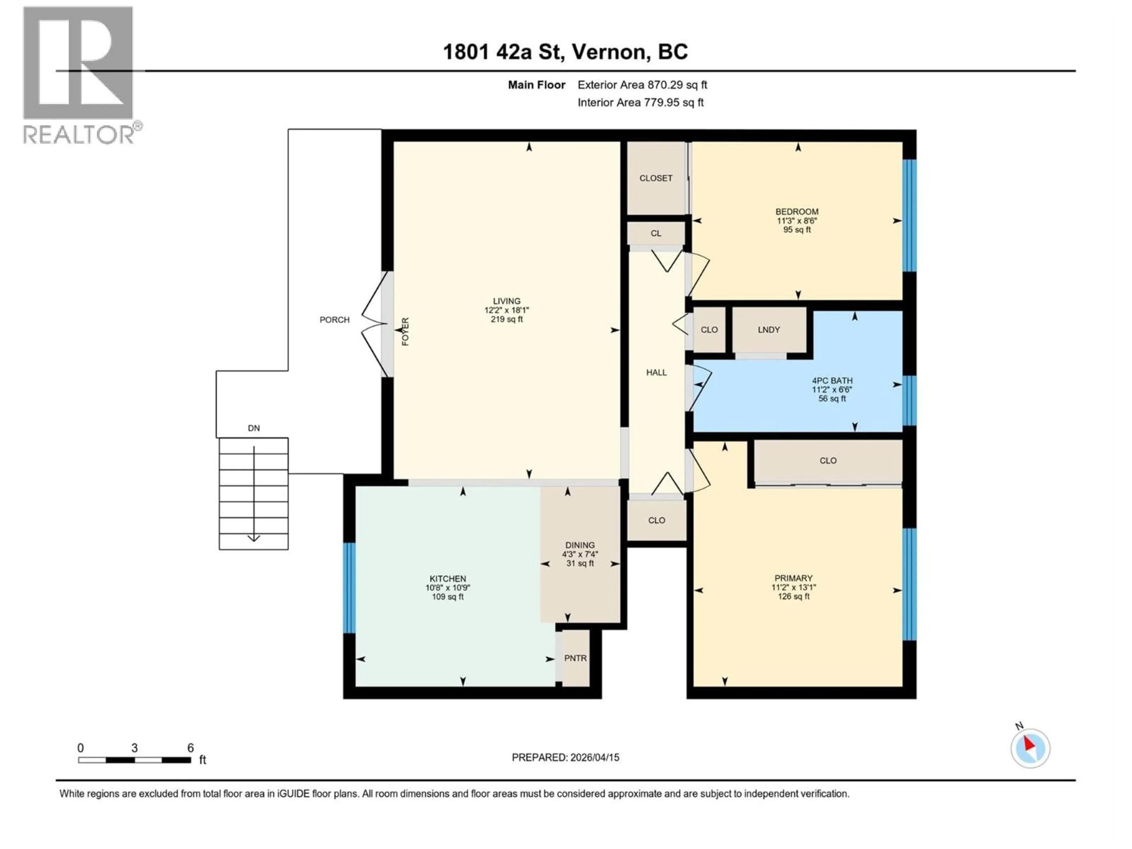 Floor plan for 1801 42A STREET, Vernon British Columbia V1T7H3