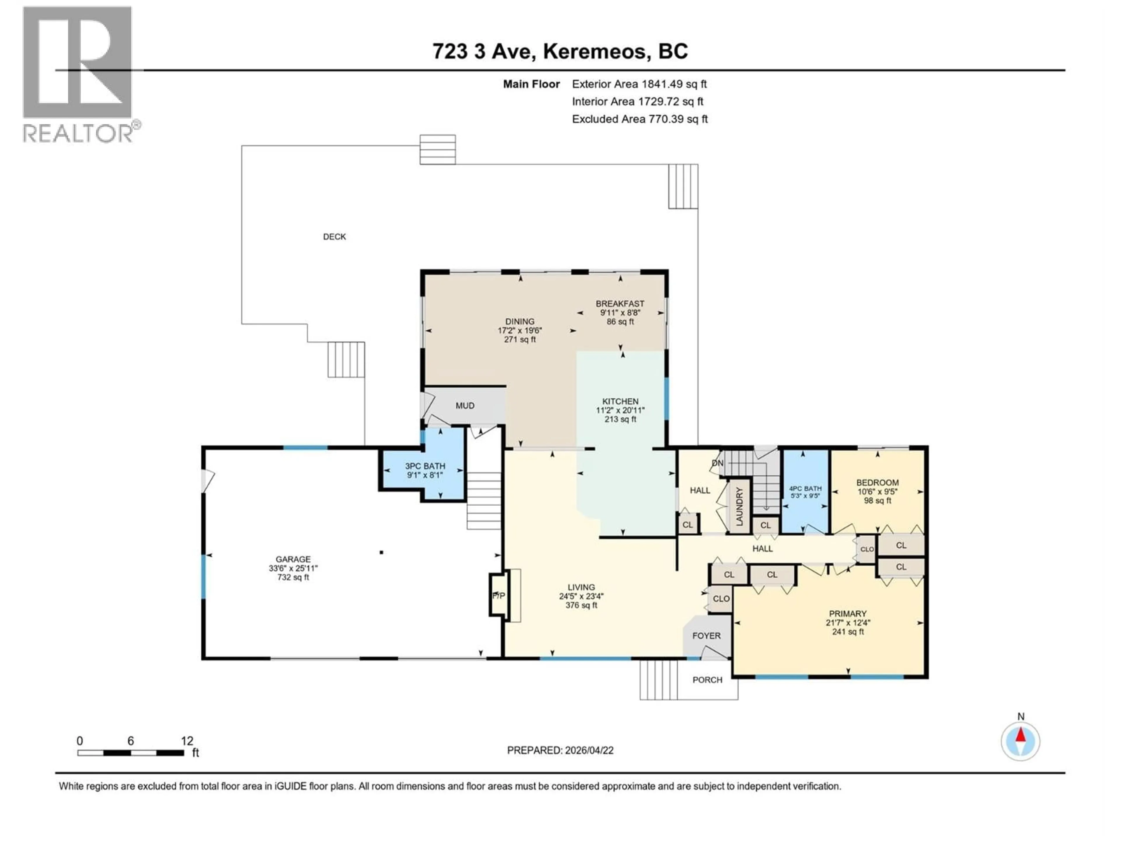 Floor plan for 723 3RD AVENUE, Keremeos British Columbia V0X1N2