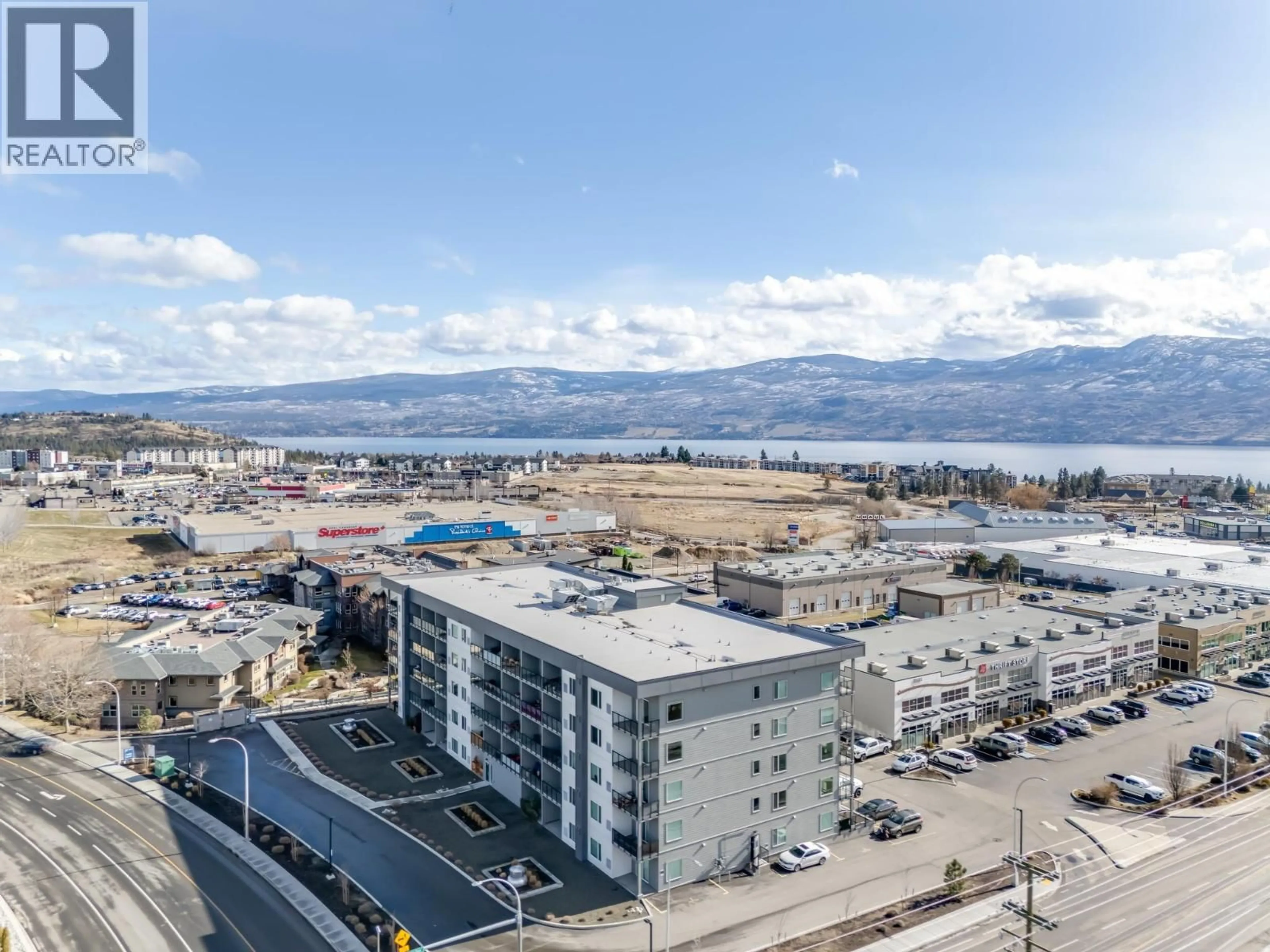 A pic from outside/outdoor area/front of a property/back of a property/a pic from drone, water/lake/river/ocean view for 513 - 2345 BUTT ROAD, West Kelowna British Columbia V4T1N6