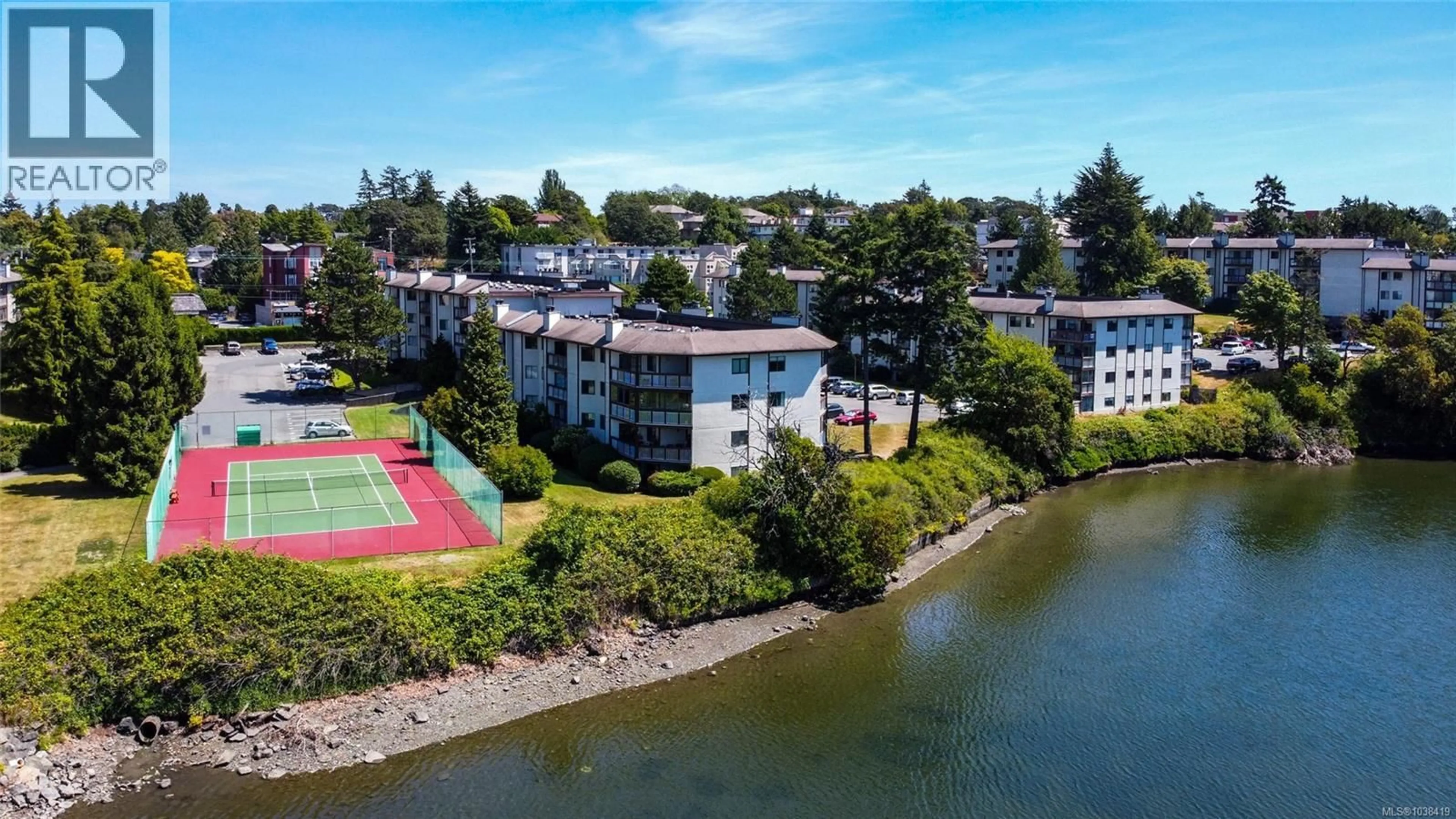 A pic from outside/outdoor area/front of a property/back of a property/a pic from drone, water/lake/river/ocean view for 103 - 71 GORGE ROAD WEST, Saanich British Columbia V9A1L9