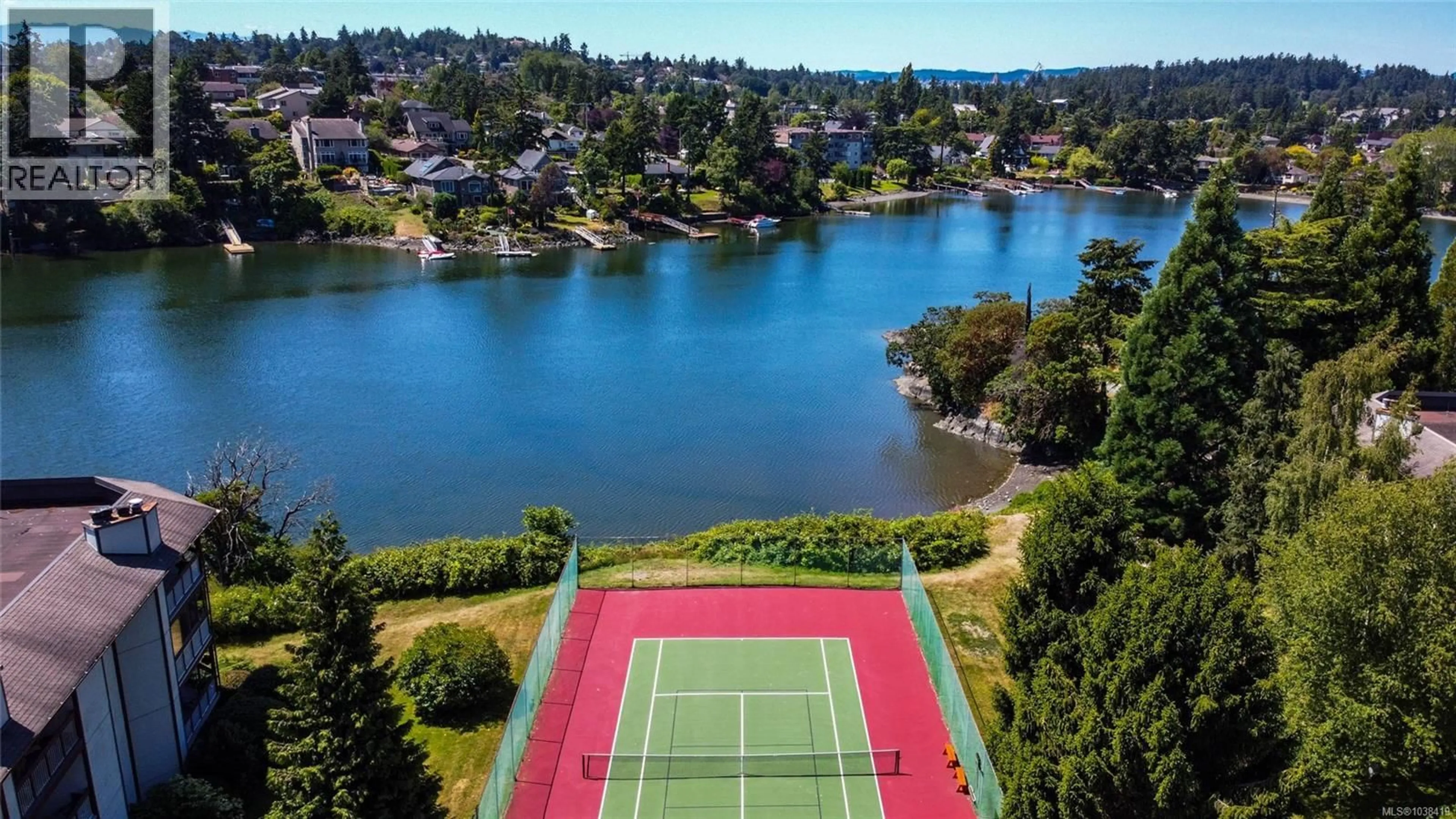 A pic from outside/outdoor area/front of a property/back of a property/a pic from drone, water/lake/river/ocean view for 103 - 71 GORGE ROAD WEST, Saanich British Columbia V9A1L9
