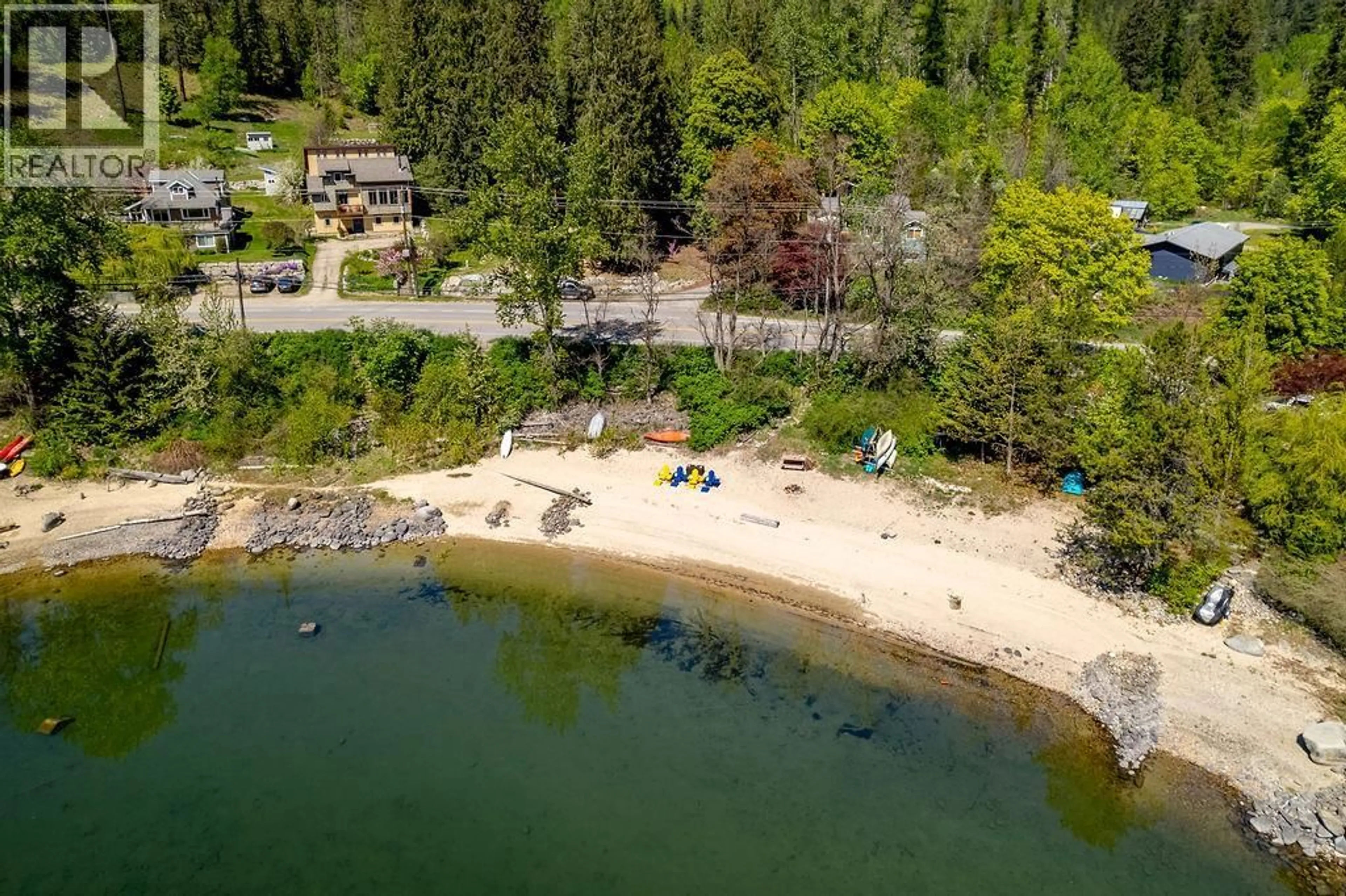 A pic from outside/outdoor area/front of a property/back of a property/a pic from drone, water/lake/river/ocean view for 2465 3A HIGHWAY, Nelson British Columbia V1L6K7