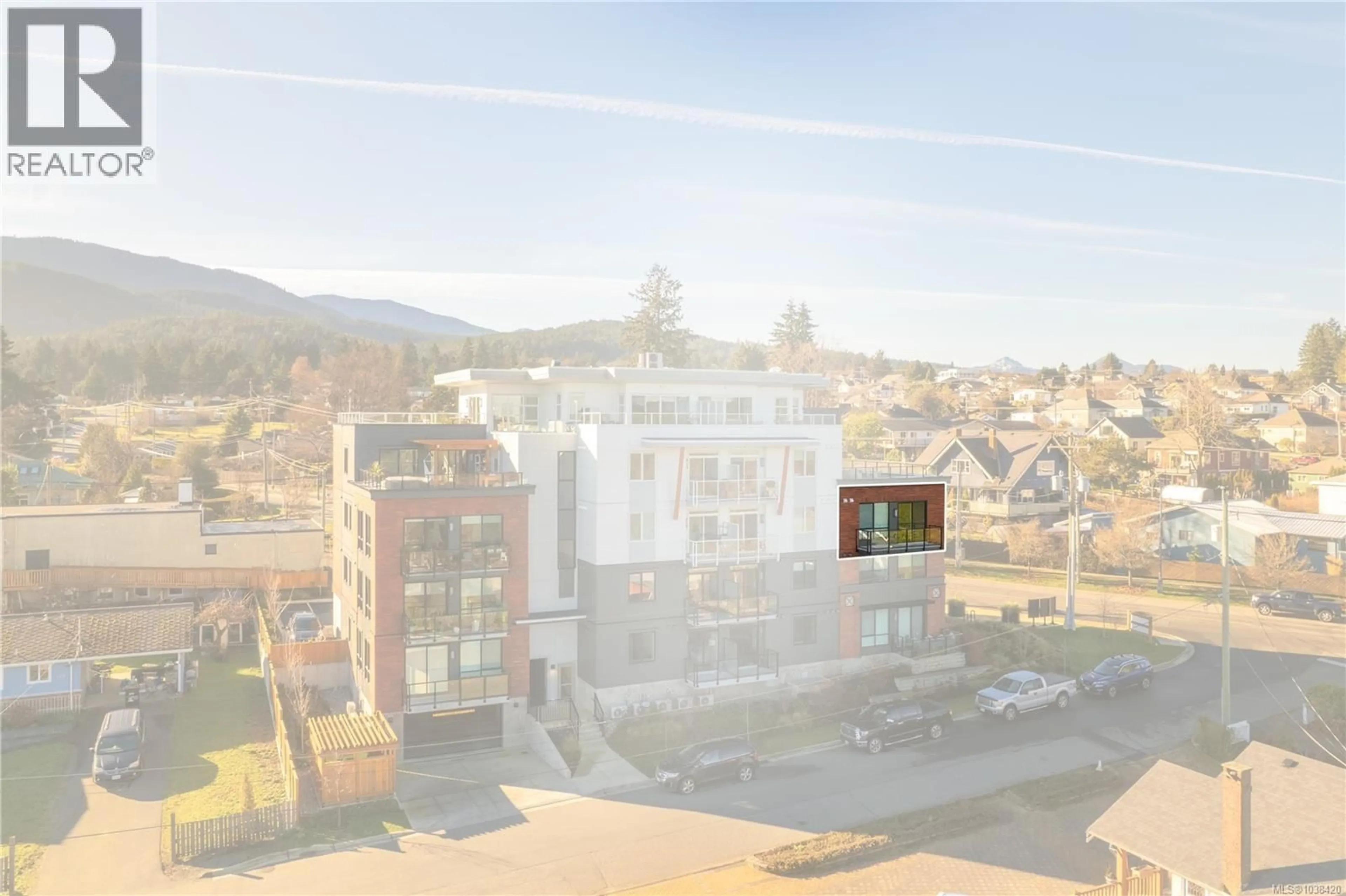 A pic from outside/outdoor area/front of a property/back of a property/a pic from drone, mountain view for 301 - 201 DOGWOOD DRIVE, Ladysmith British Columbia V9G0C3