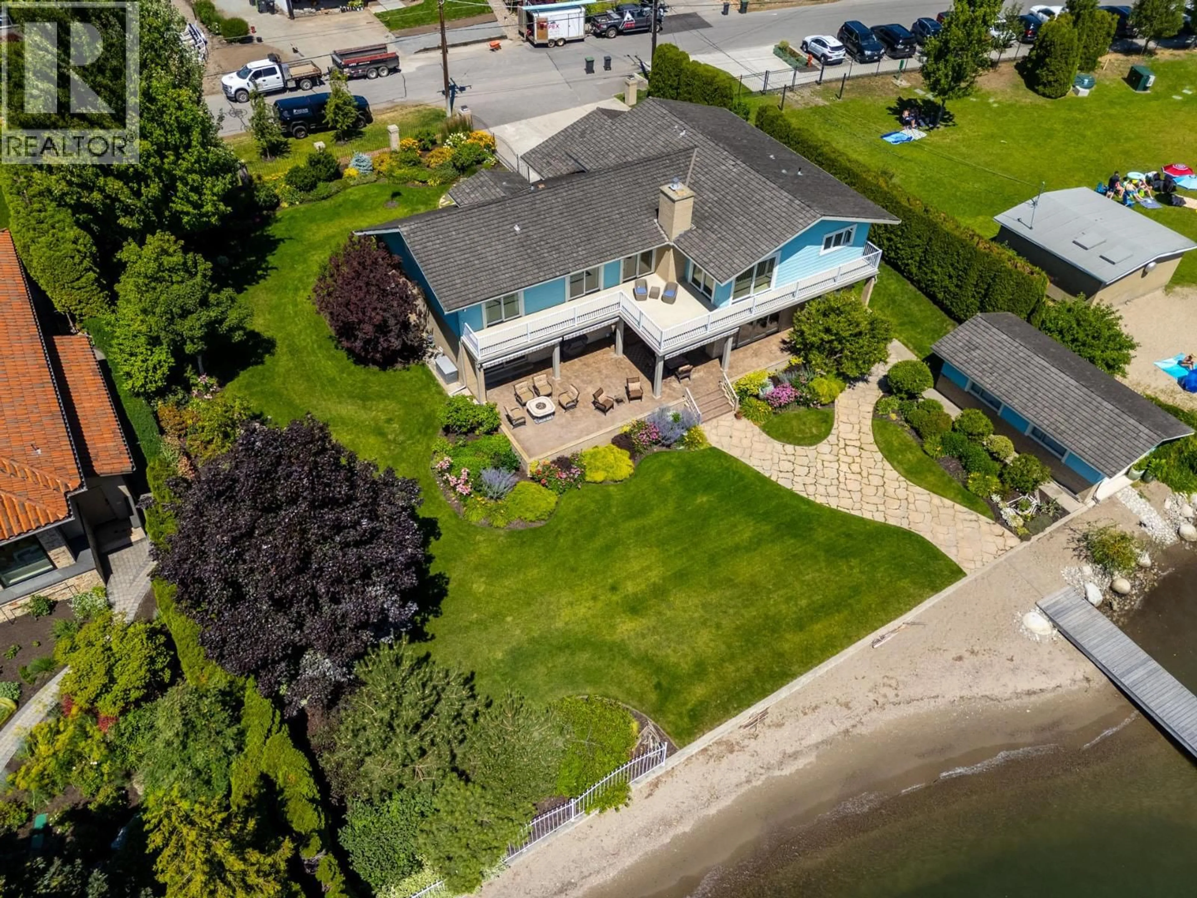 A pic from outside/outdoor area/front of a property/back of a property/a pic from drone, water/lake/river/ocean view for 1601 PRITCHARD DRIVE, West Kelowna British Columbia V4T1X4