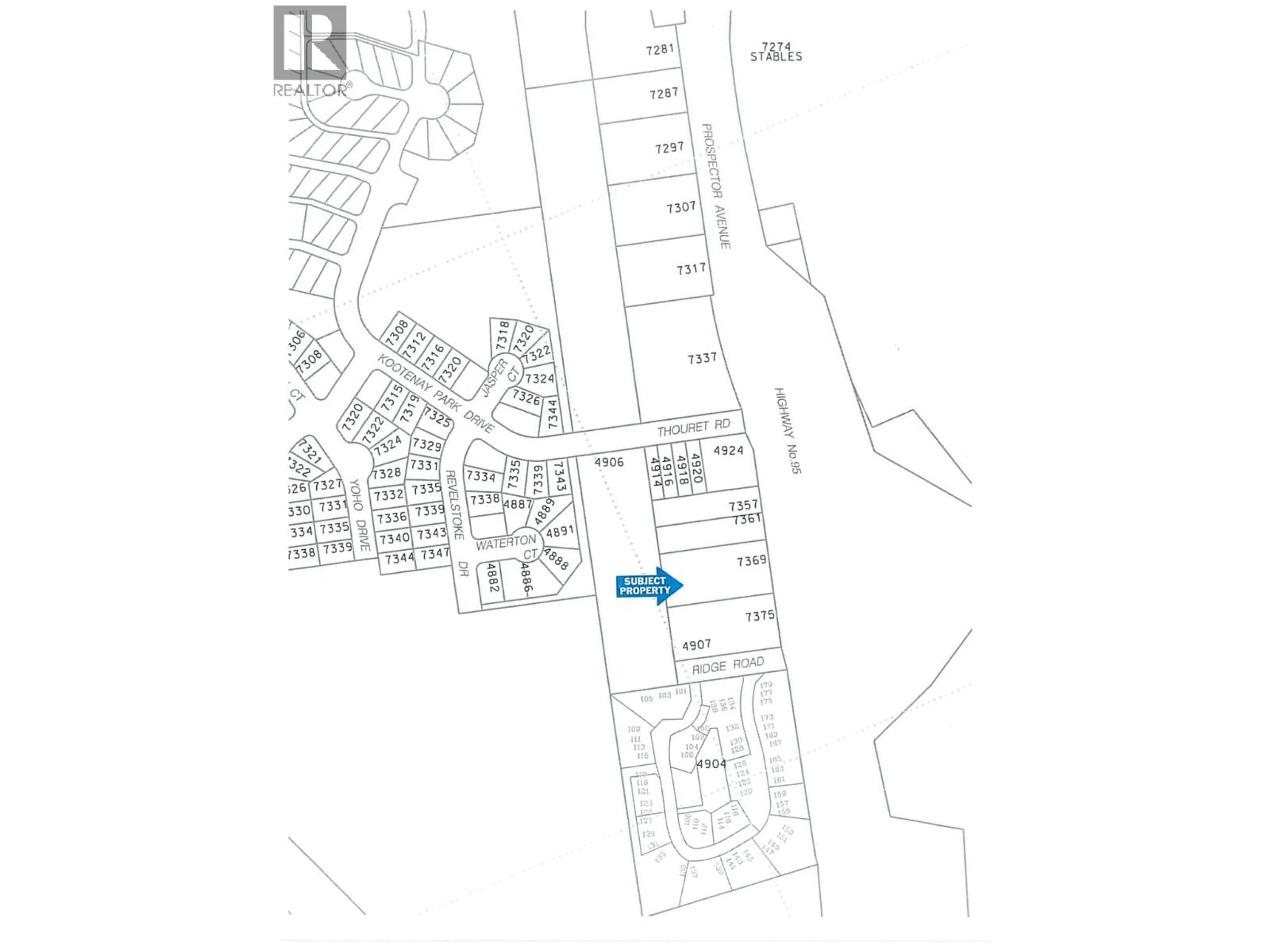 Picture of a map for 6 - 7369 PROSPECTOR AVENUE, Radium Hot Springs British Columbia V0A1M0