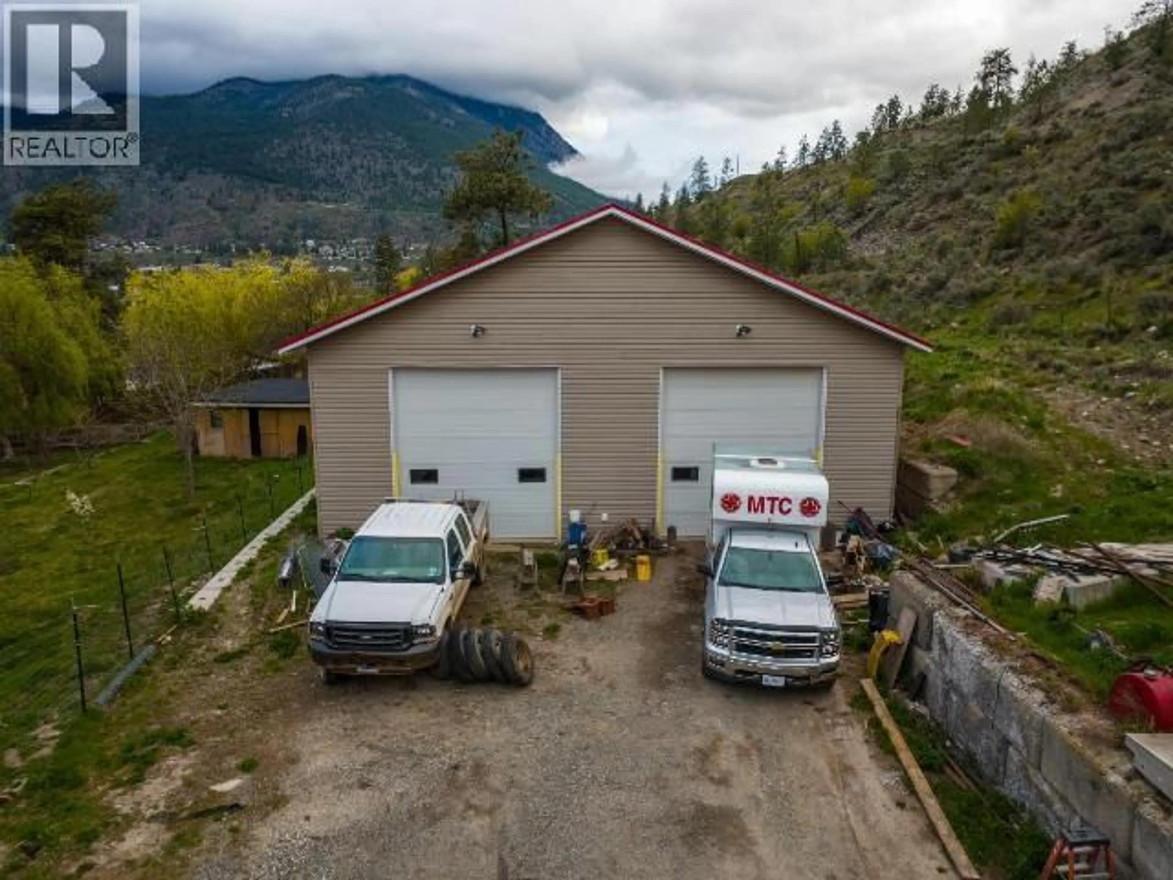 A pic from outside/outdoor area/front of a property/back of a property/a pic from drone, mountain view for 454 HIGHWAY 12 OTHER, Lillooet British Columbia V0K1V0