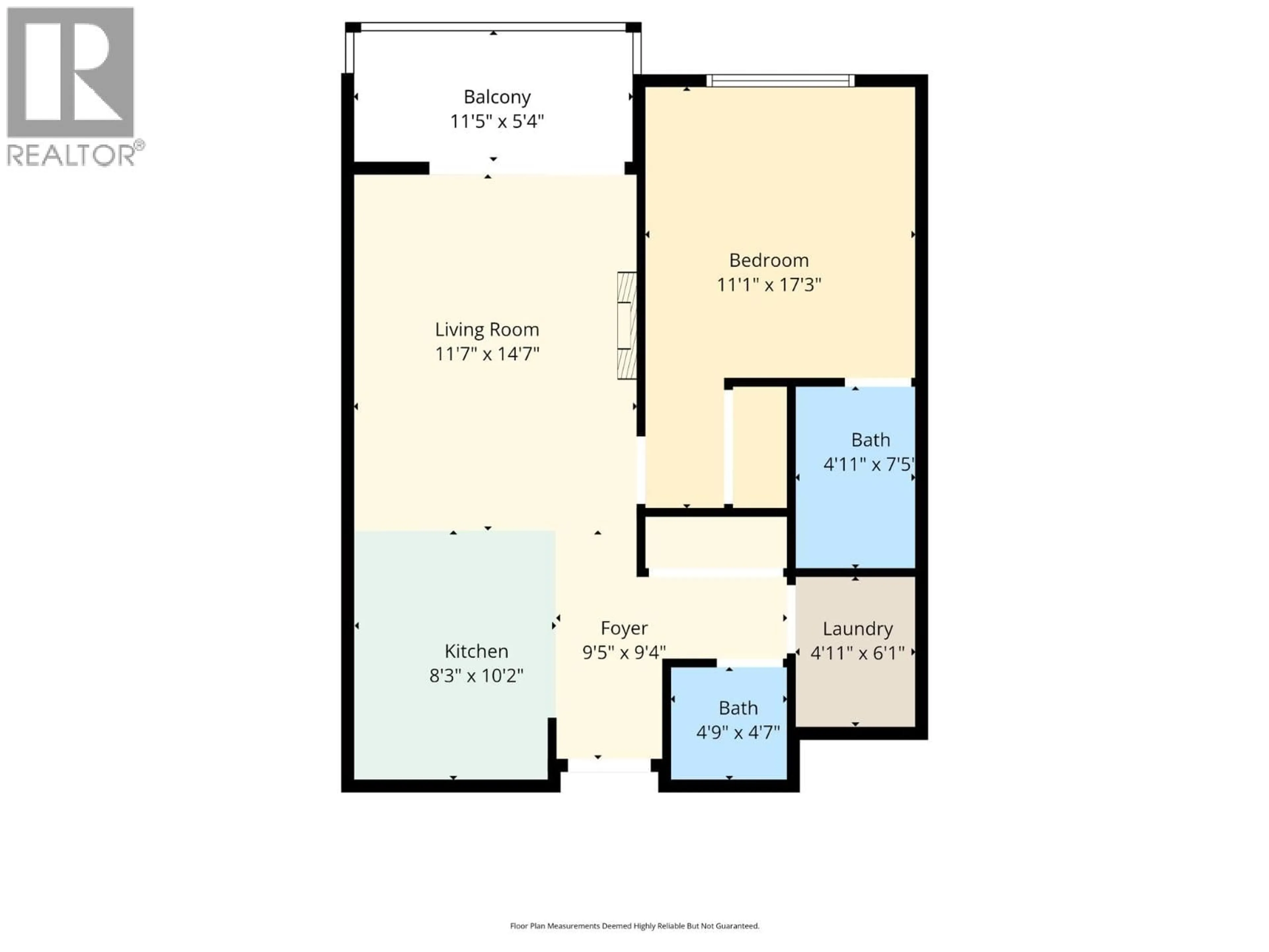 Floor plan for 309 - 1965 PANDOSY STREET, Kelowna British Columbia V1Y1R9