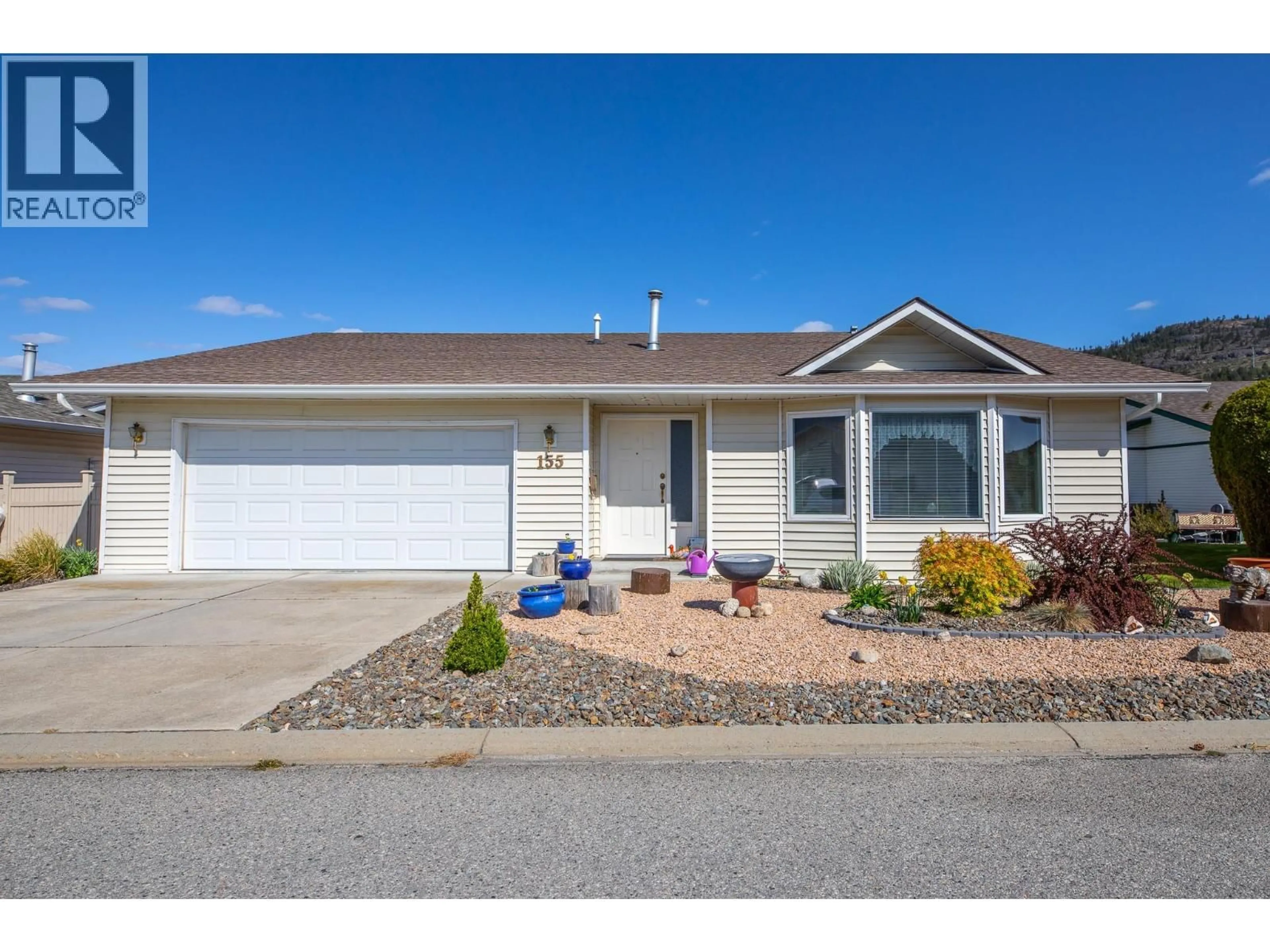 Home with vinyl exterior material, street for 155 - 3400 WILSON STREET, Penticton British Columbia V2A8H9