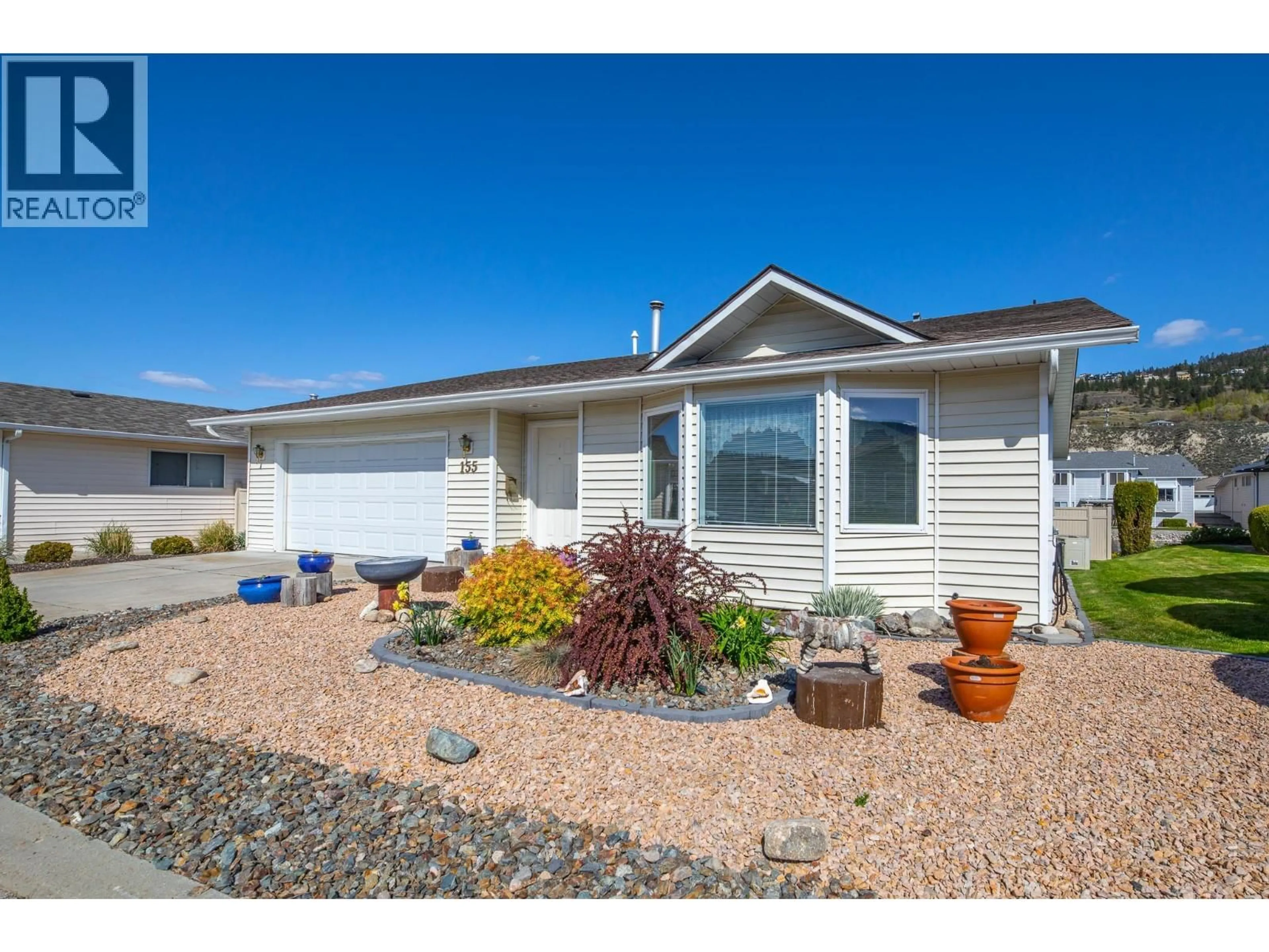 Home with vinyl exterior material, street for 155 - 3400 WILSON STREET, Penticton British Columbia V2A8H9