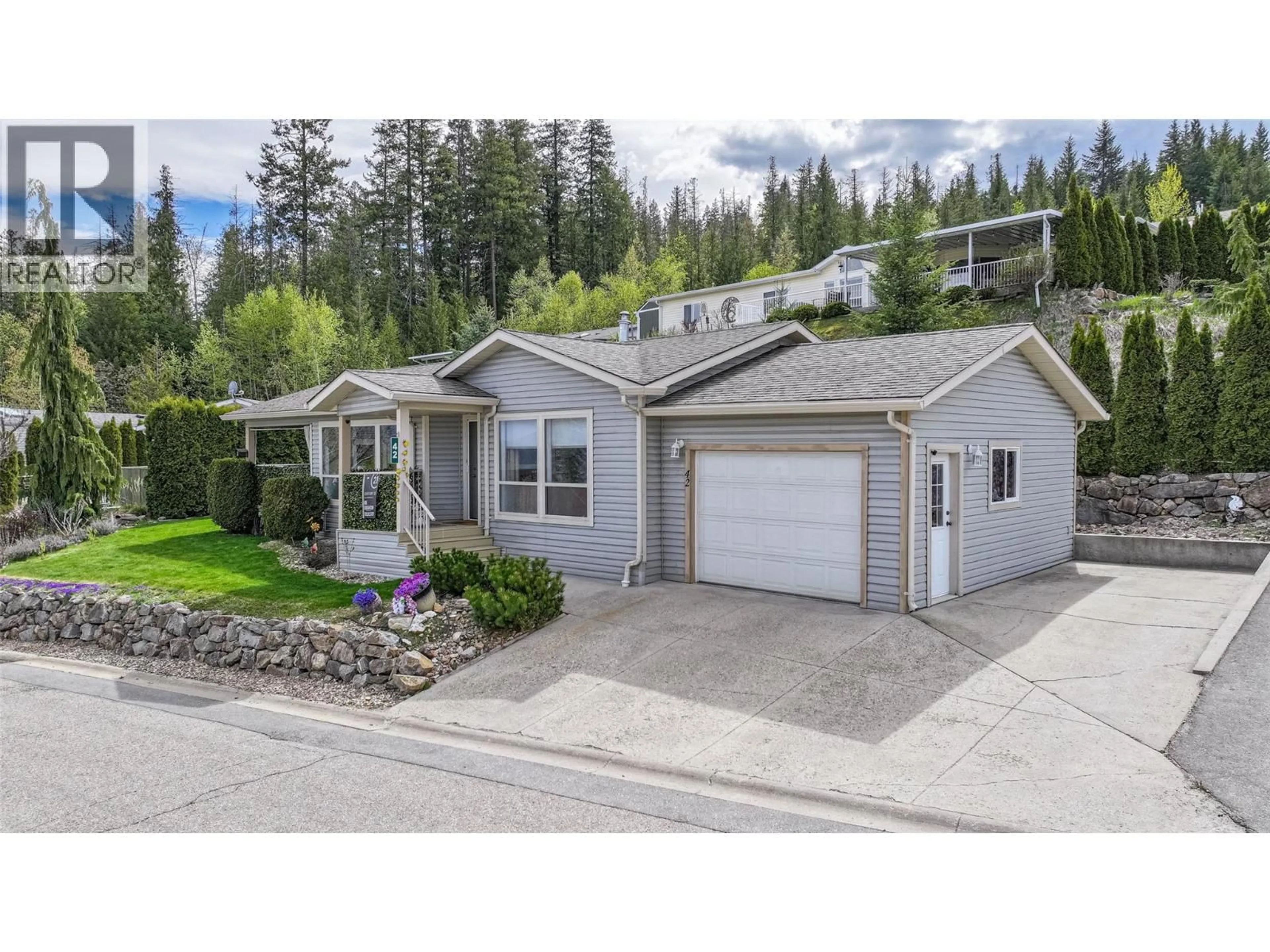 Home with vinyl exterior material, street for 42 - 1510 TRANS CANADA HIGHWAY, Sorrento British Columbia V0E2W2