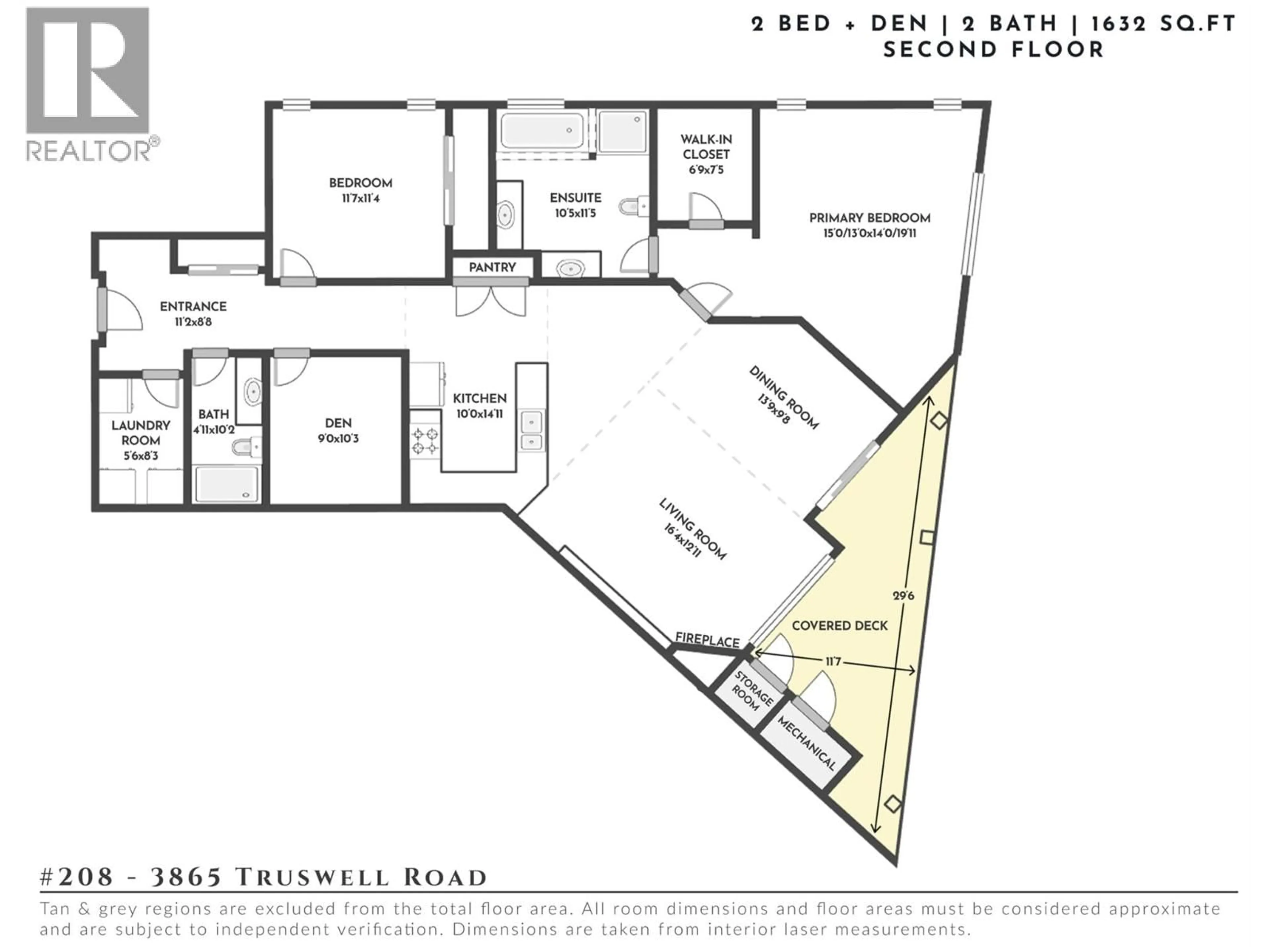 Floor plan for 204 - 3865 TRUSWELL ROAD, Kelowna British Columbia V1W3K9