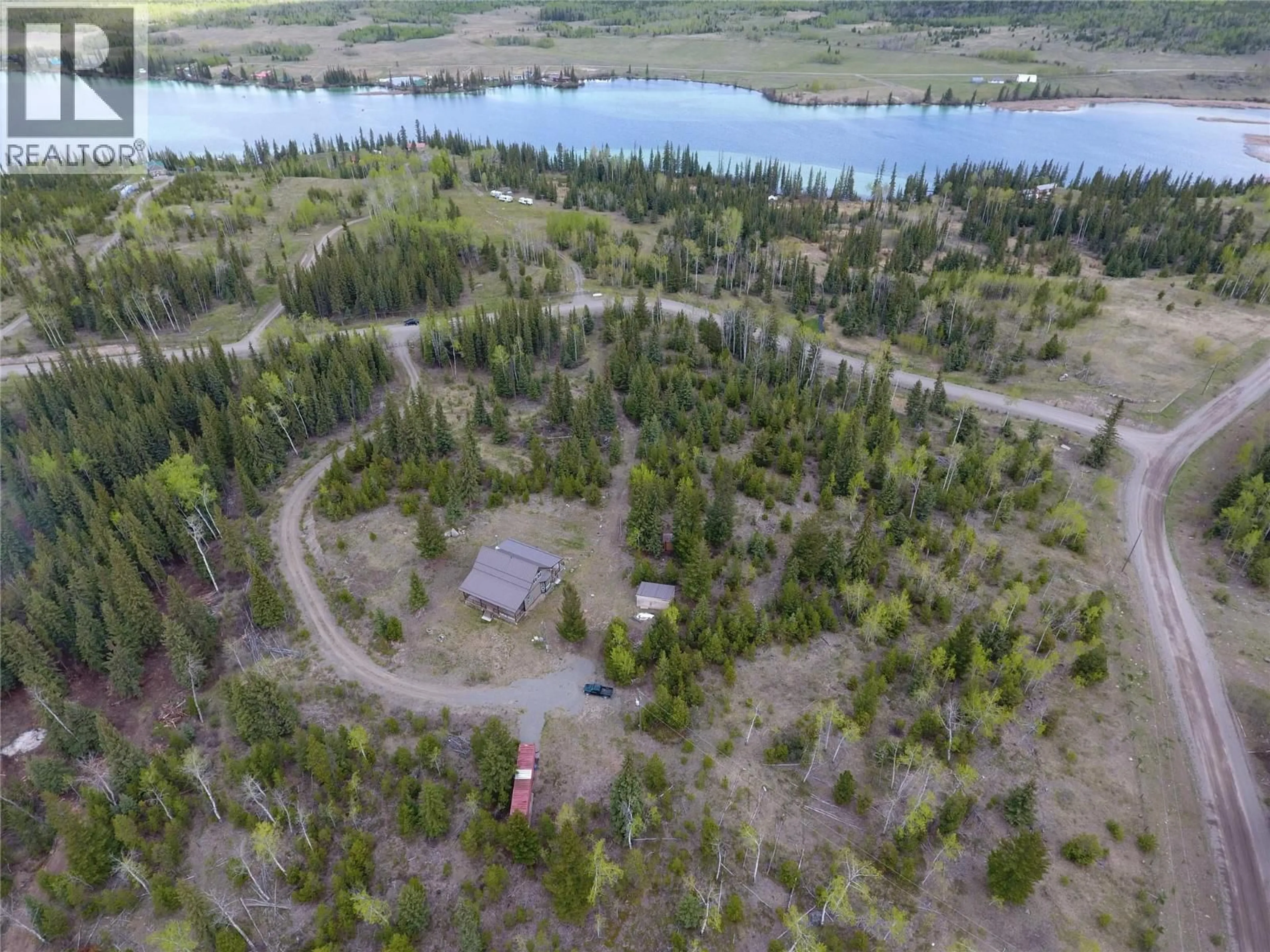 A pic from outside/outdoor area/front of a property/back of a property/a pic from drone, water/lake/river/ocean view for 3630 SHARPTAIL ROAD, Clinton British Columbia V0K1K0