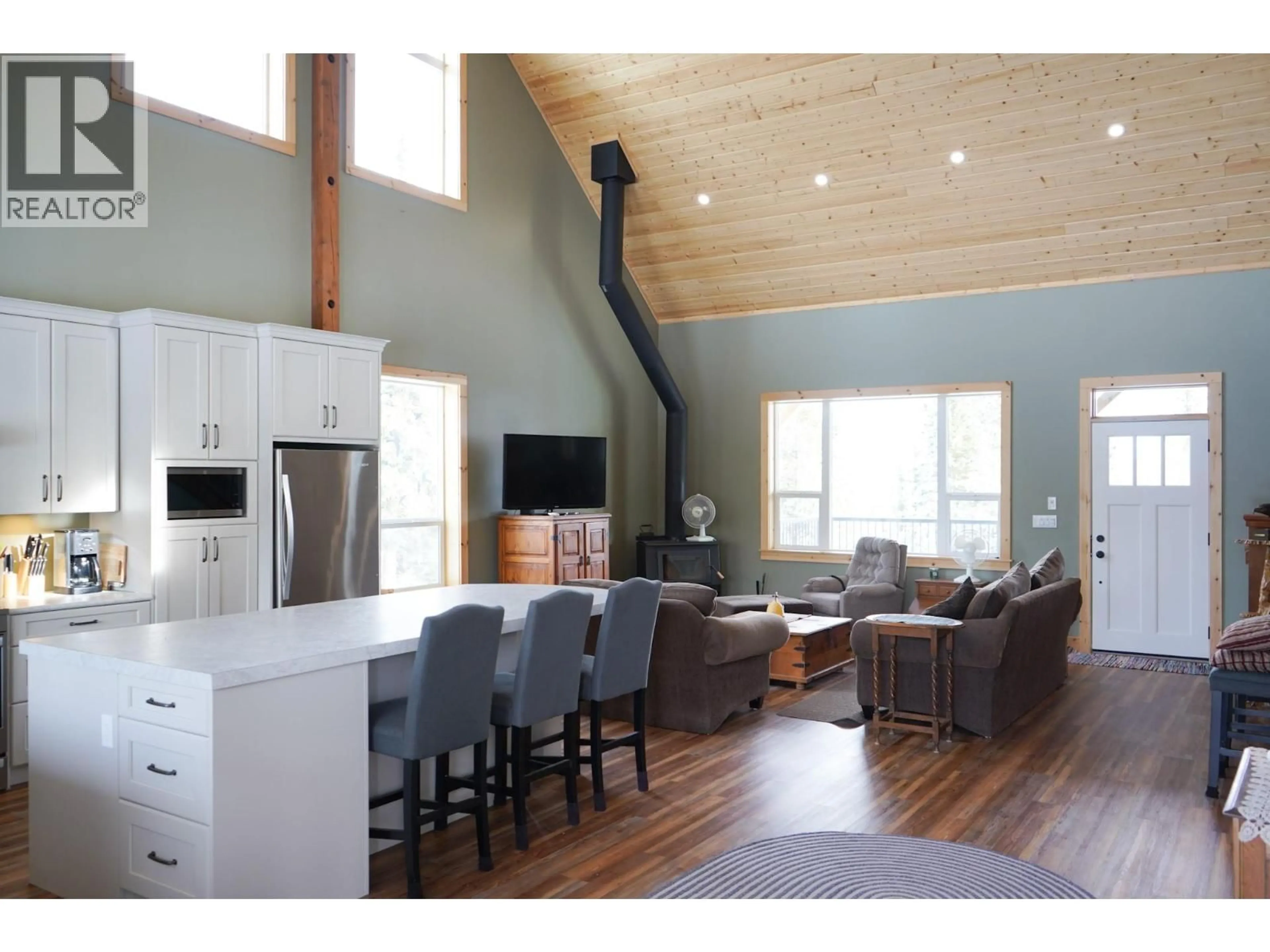 Open concept kitchen, wood/laminate floor for 3630 SHARPTAIL ROAD, Clinton British Columbia V0K1K0