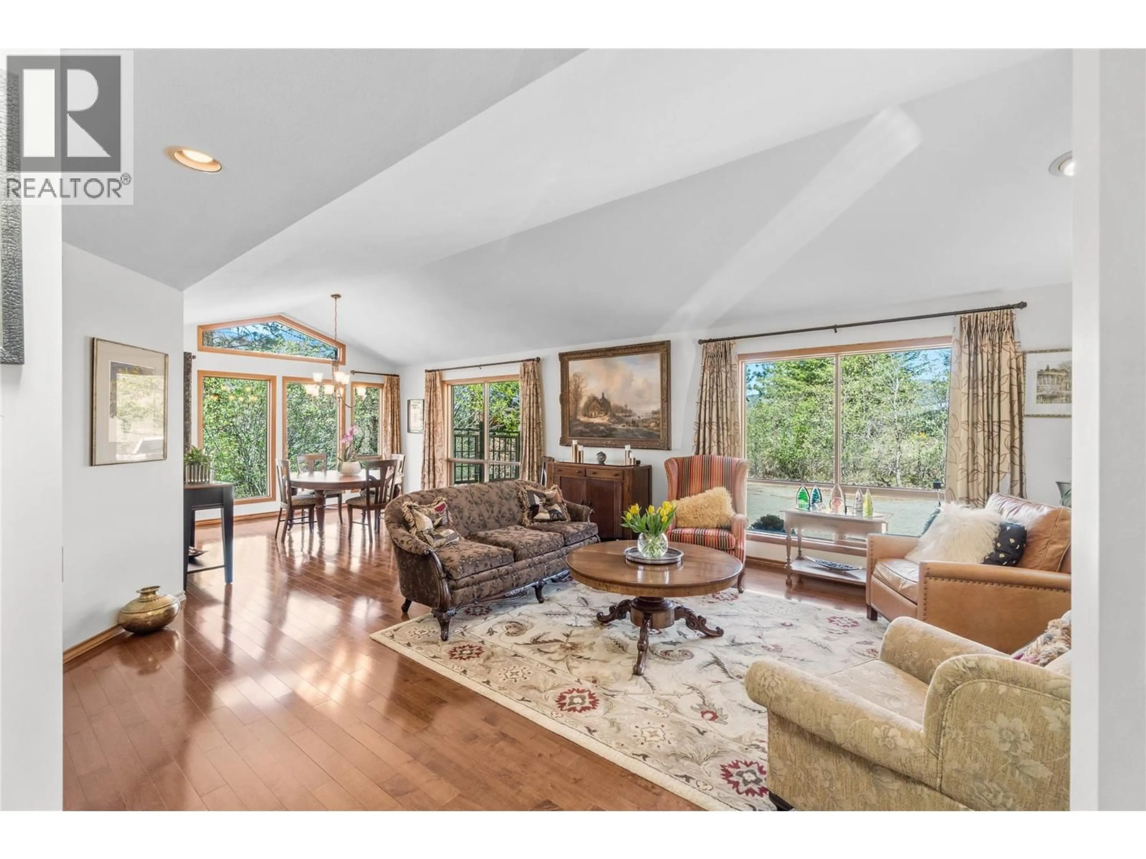 Living room with furniture, wood/laminate floor for 6828 BARNHARTVALE ROAD, Kamloops British Columbia V2C6V7
