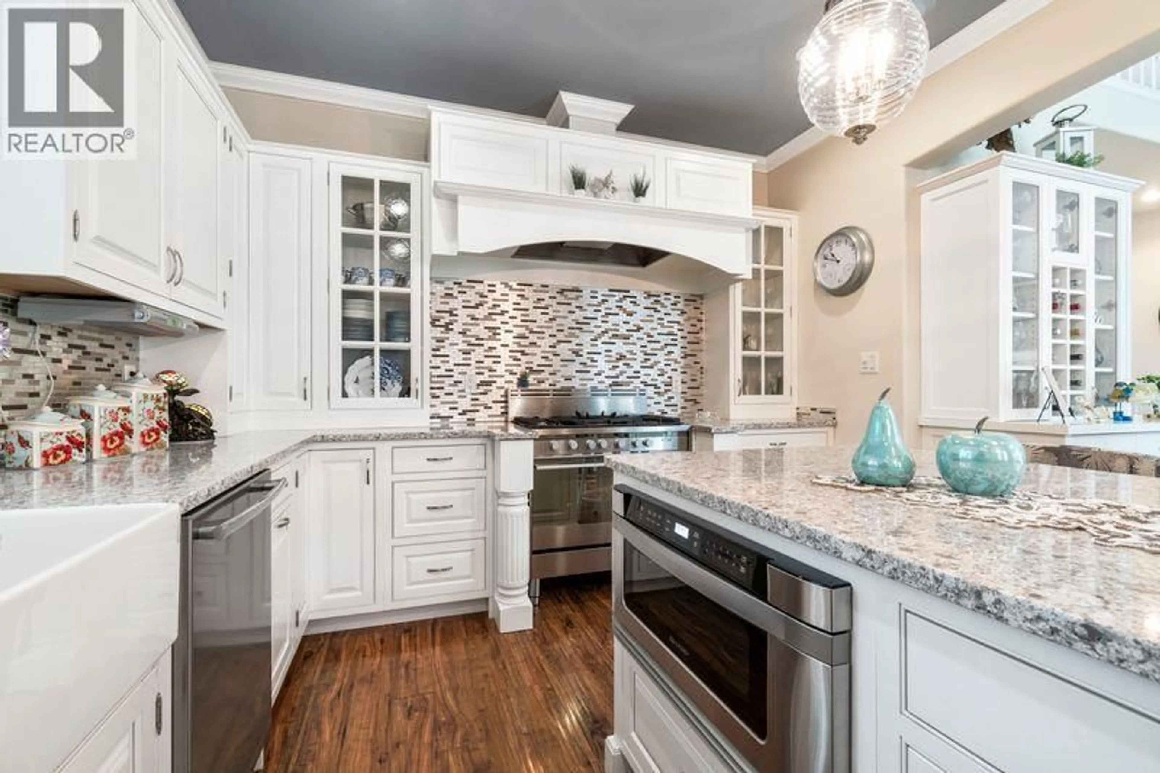 Contemporary kitchen, ceramic/tile floor for 2696 FRASER ROAD, Anglemont British Columbia V0E1M8