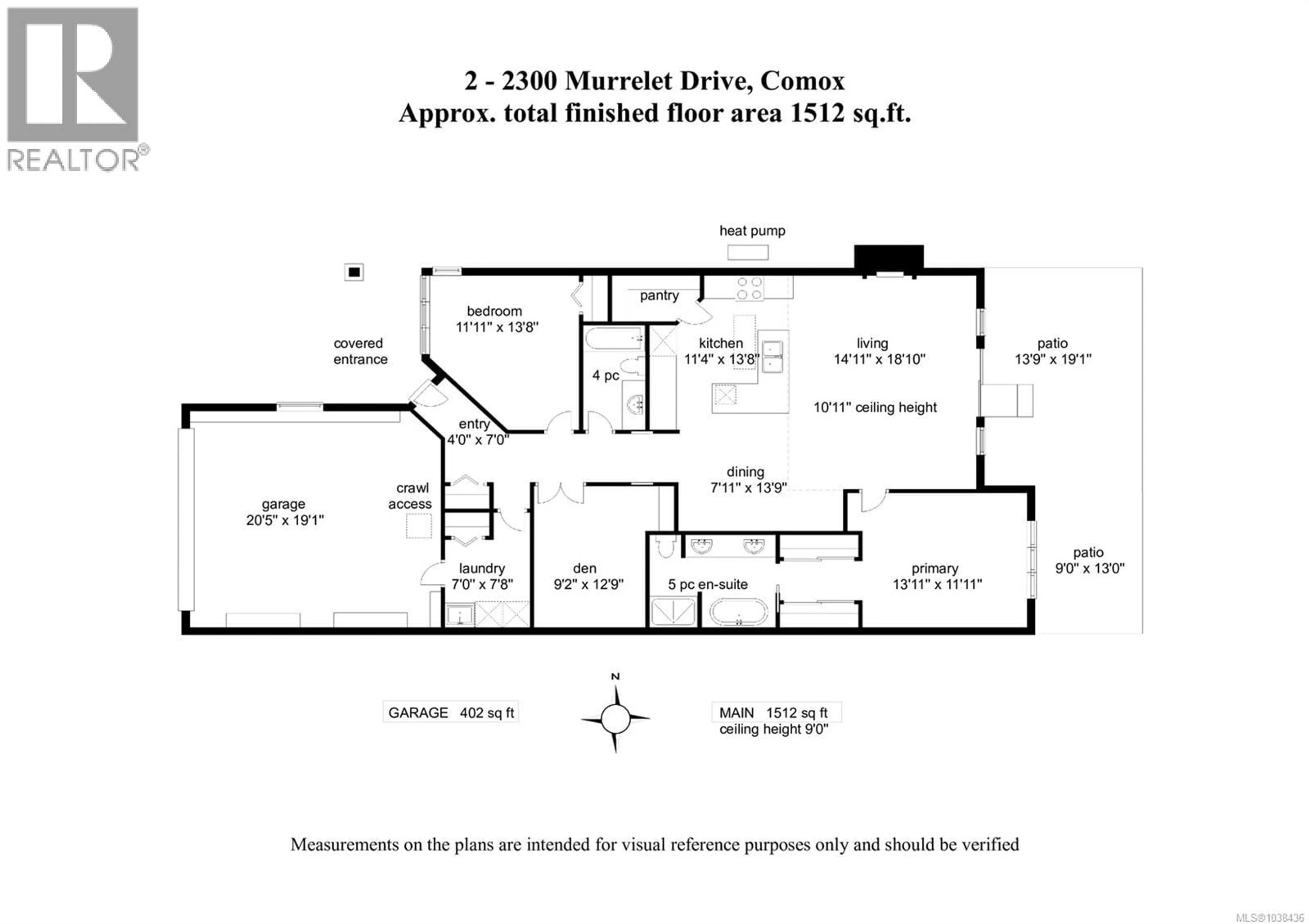 Floor plan for 2 - 2300 MURRELET DRIVE, Comox British Columbia V9M4J2