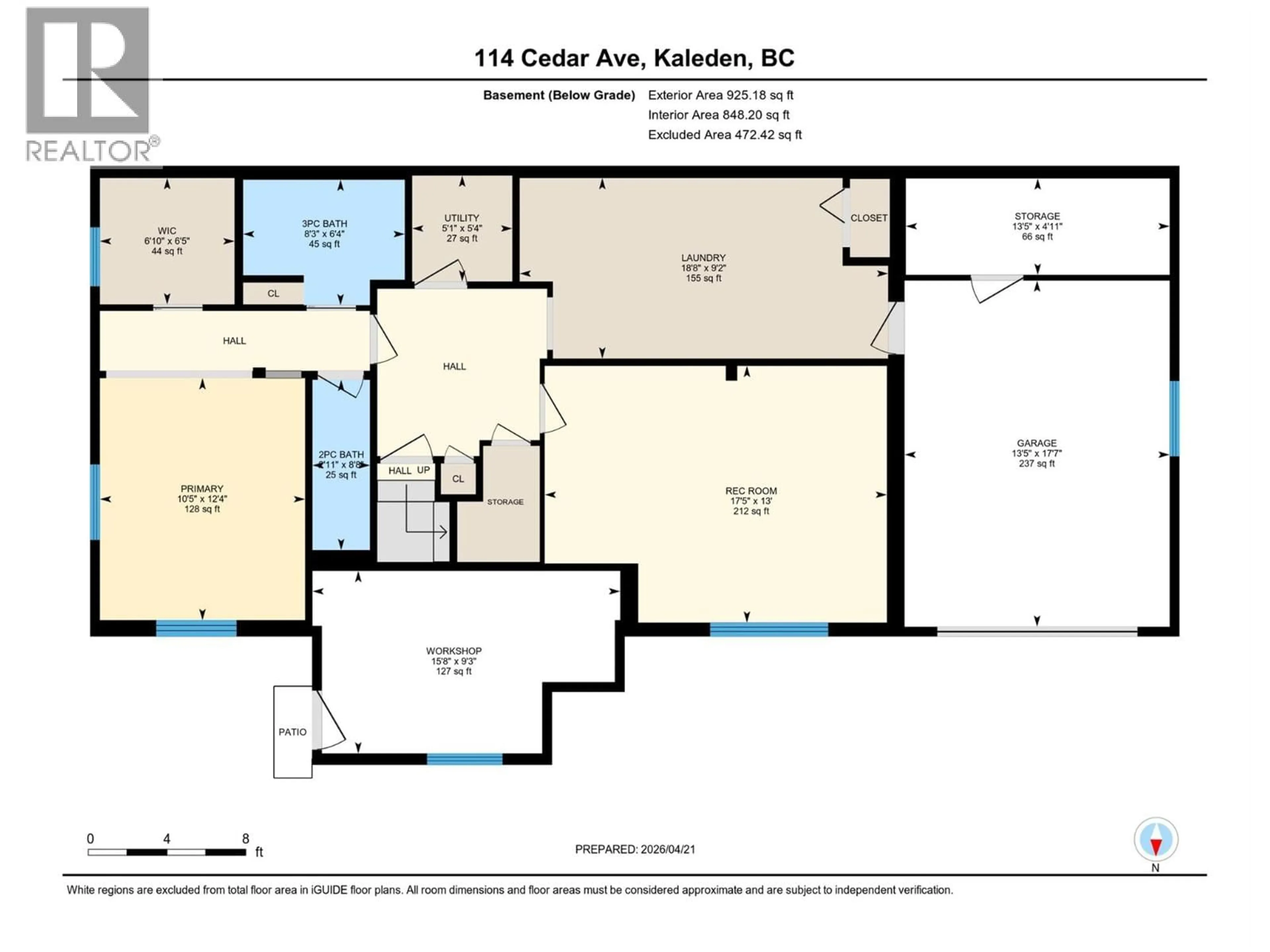 Floor plan for 114 CEDAR AVENUE, Kaleden British Columbia V0H1K0