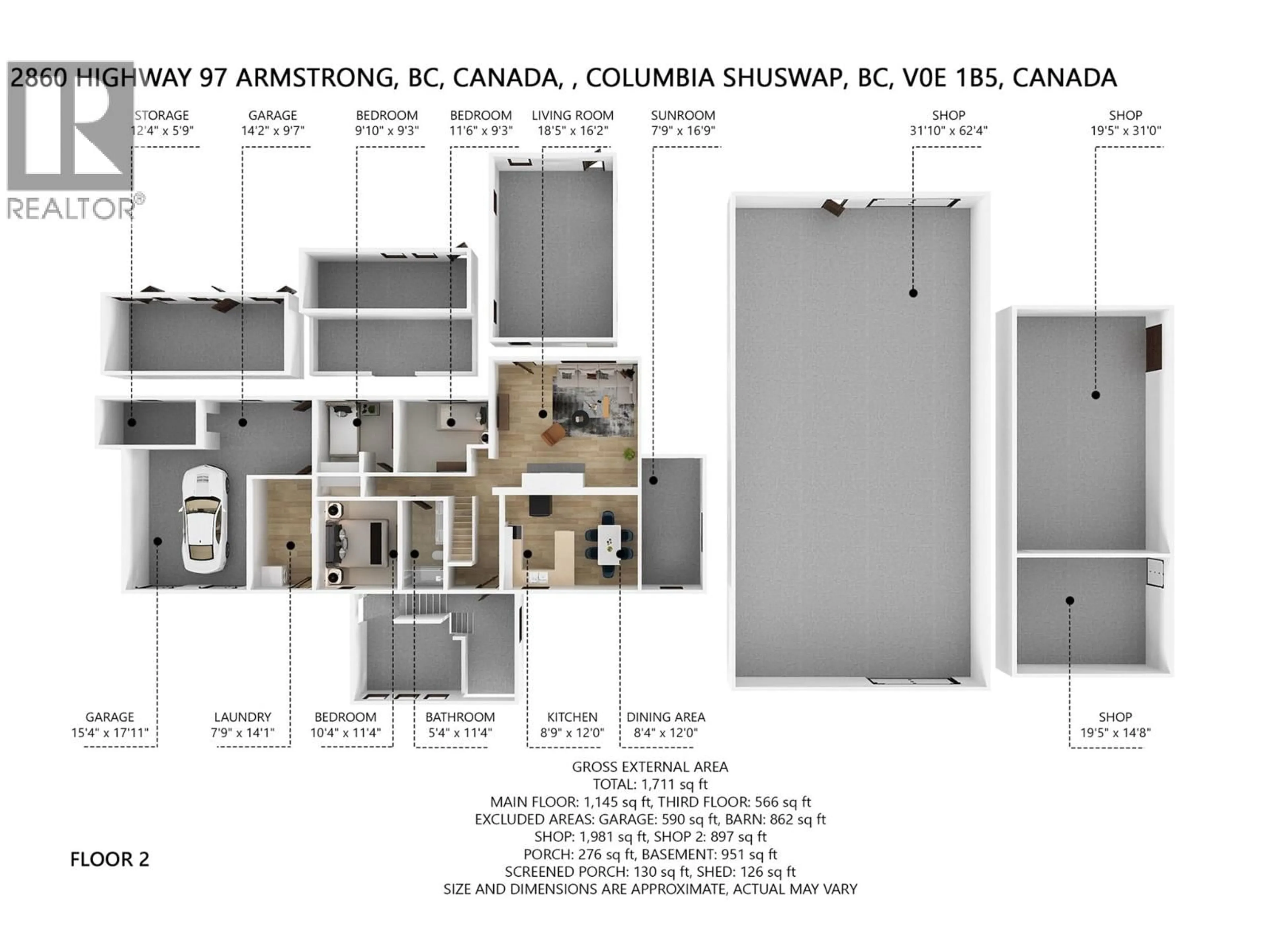 Floor plan for 2860 HIGHWAY 97 NORTH OTHER, Falkland British Columbia V4Y0X3