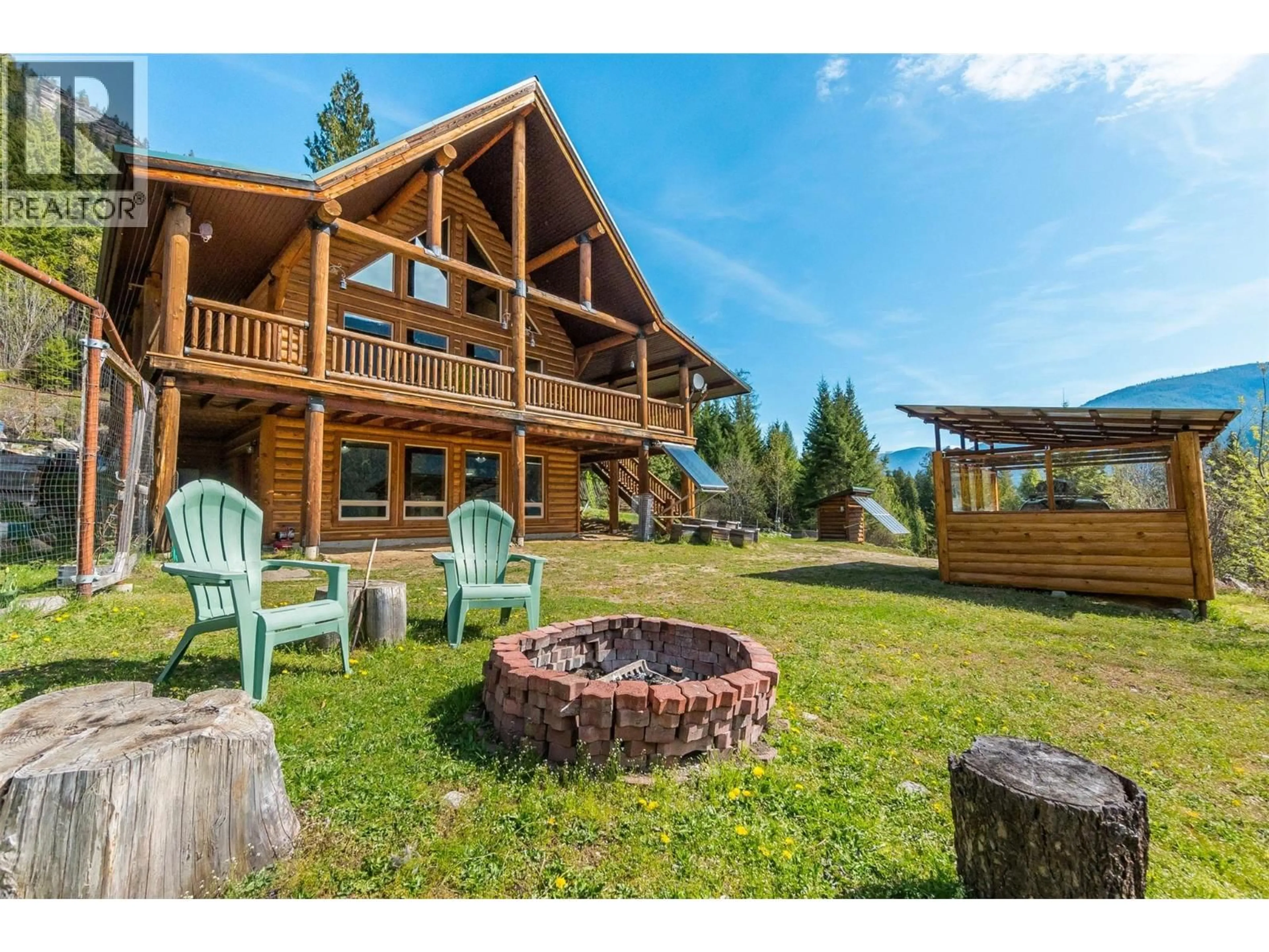 Patio, mountain view for 4761 SLOCAN RIVER ROAD, Winlaw British Columbia V0G2J0