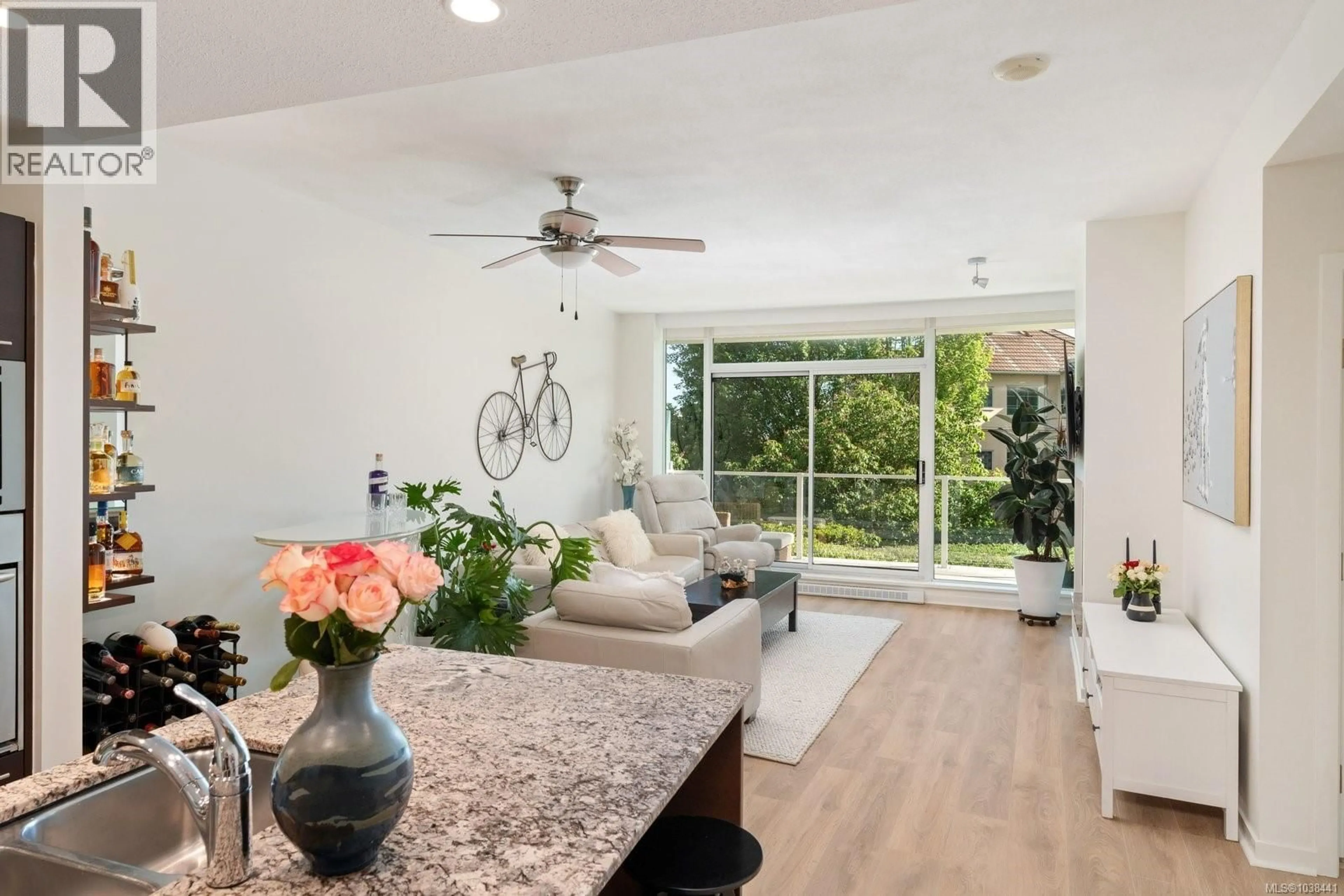 Open concept kitchen, ceramic/tile floor for 109 - 68 SONGHEES ROAD, Victoria British Columbia V9A0A3