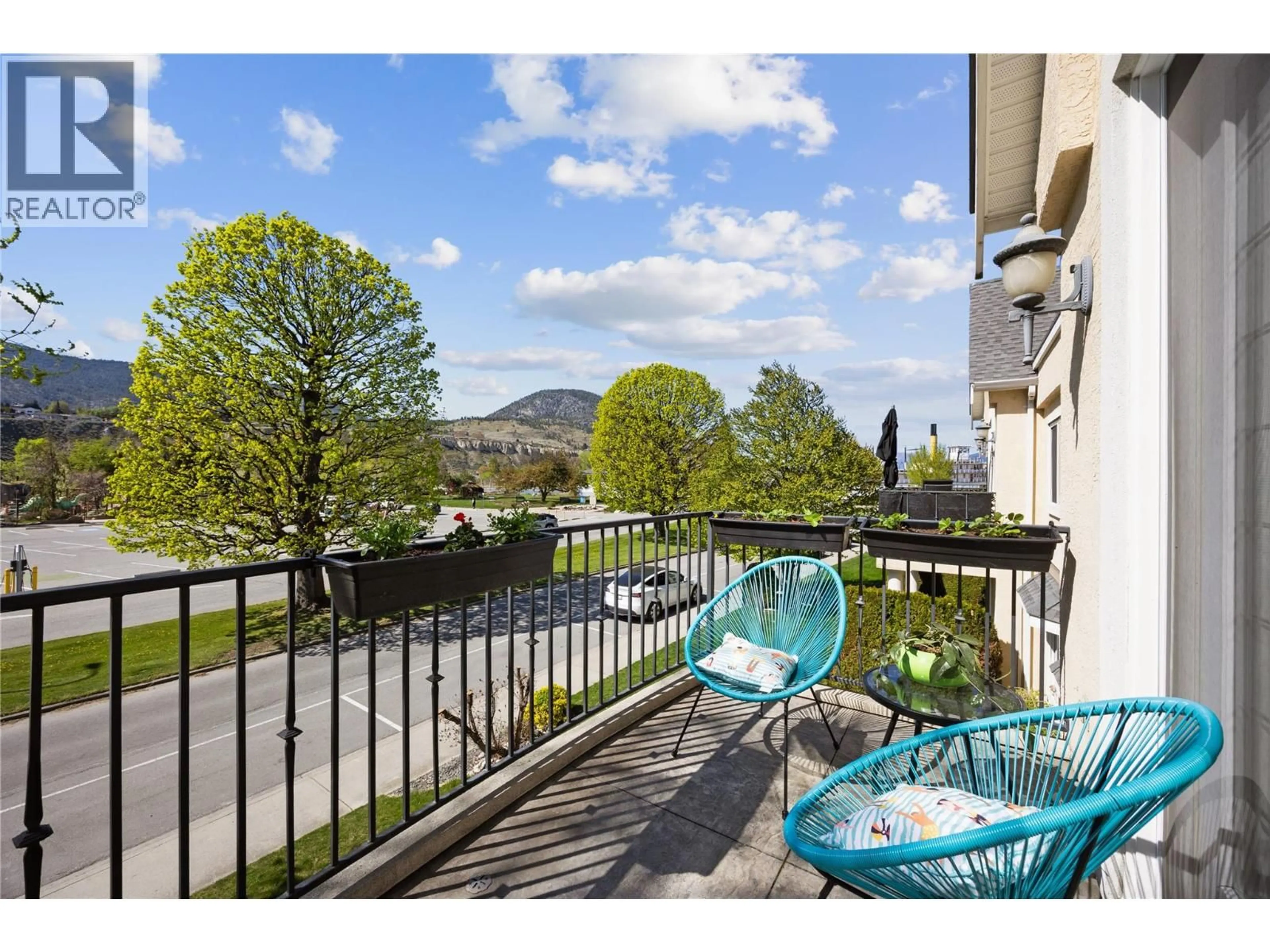 Balcony in the apartment, water/lake/river/ocean view for 201 - 1065 CHURCHILL AVENUE, Penticton British Columbia V2A9A7
