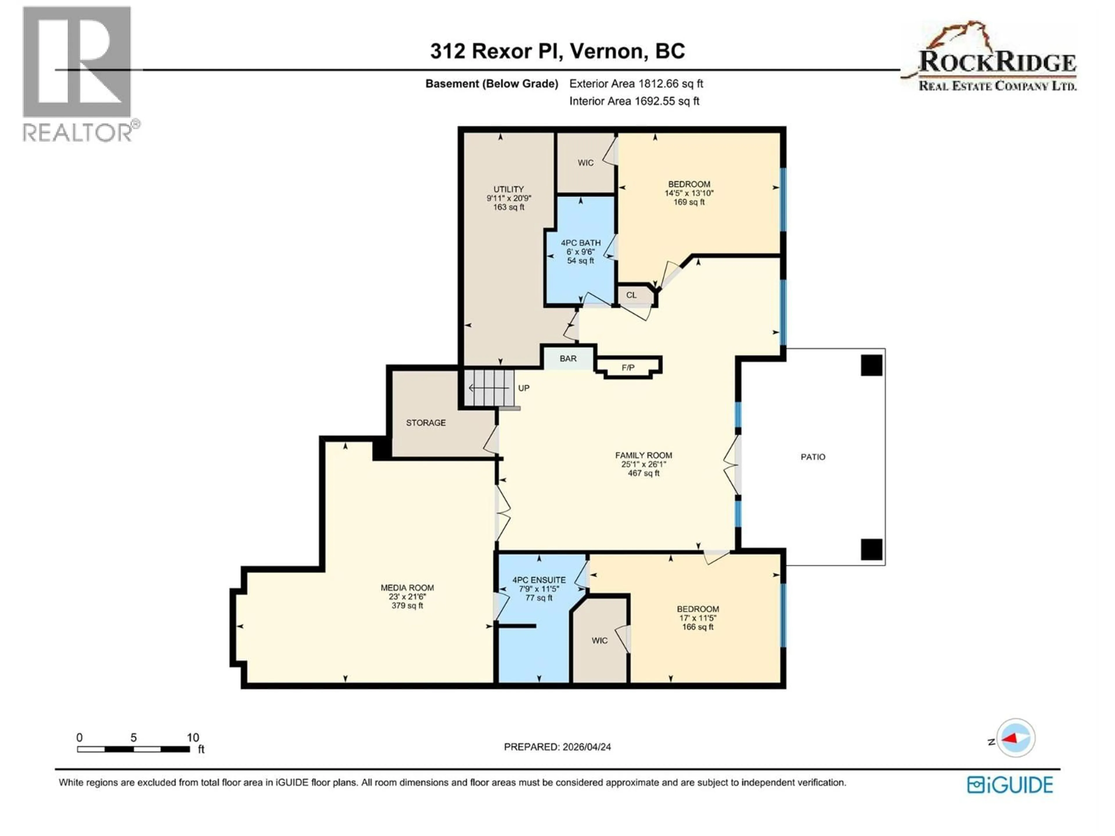 Floor plan for 312 REXOR PLACE, Vernon British Columbia V1H1V6