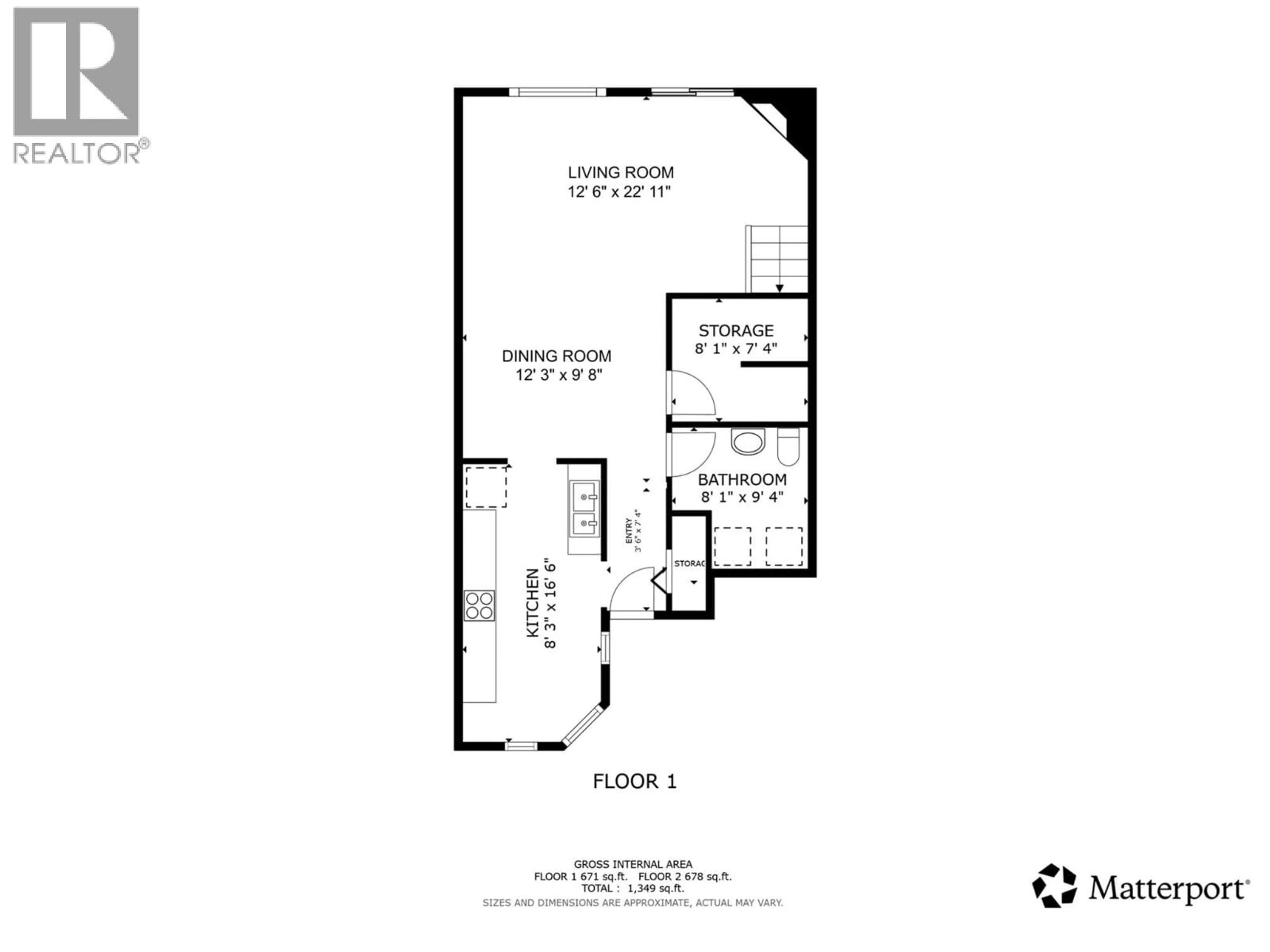 Floor plan for 9 - 4004 24 AVENUE, Vernon British Columbia V1T1M2