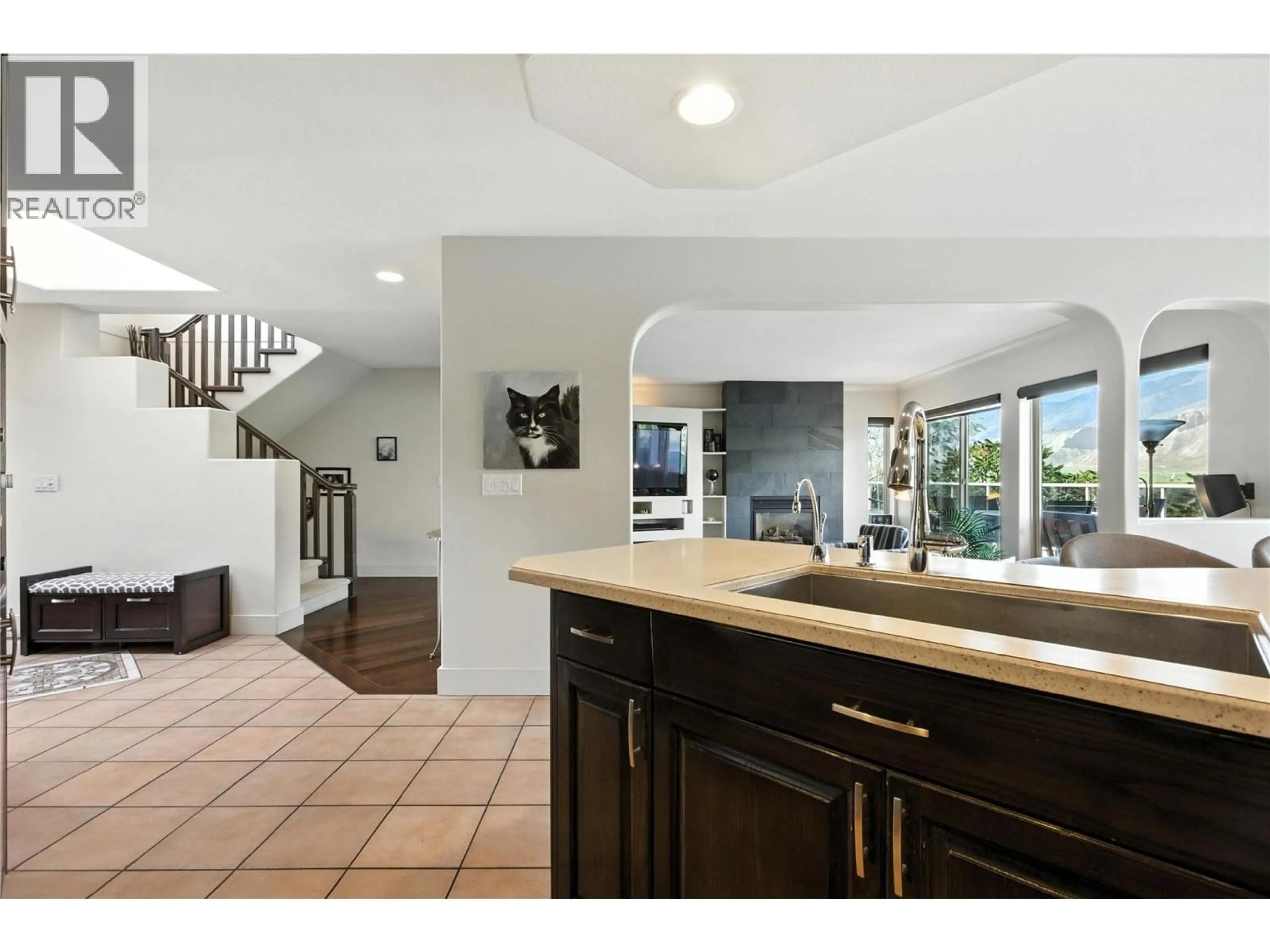 Open concept kitchen, ceramic/tile floor for 4990 KIPP ROAD, Kamloops British Columbia V2C4T2