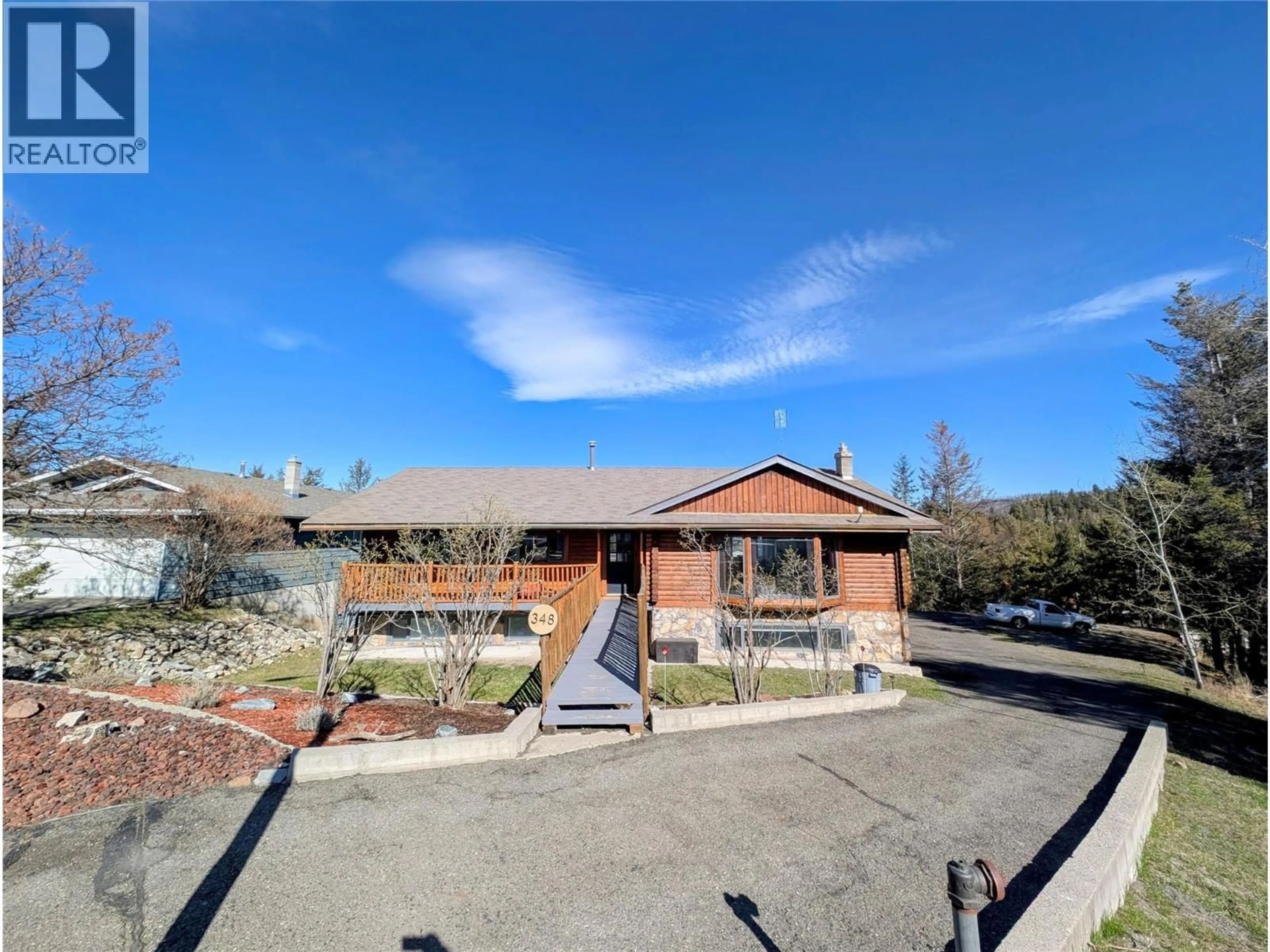 A pic from outside/outdoor area/front of a property/back of a property/a pic from drone, building for 348 DALADON PLACE, Logan Lake British Columbia V0K1W0