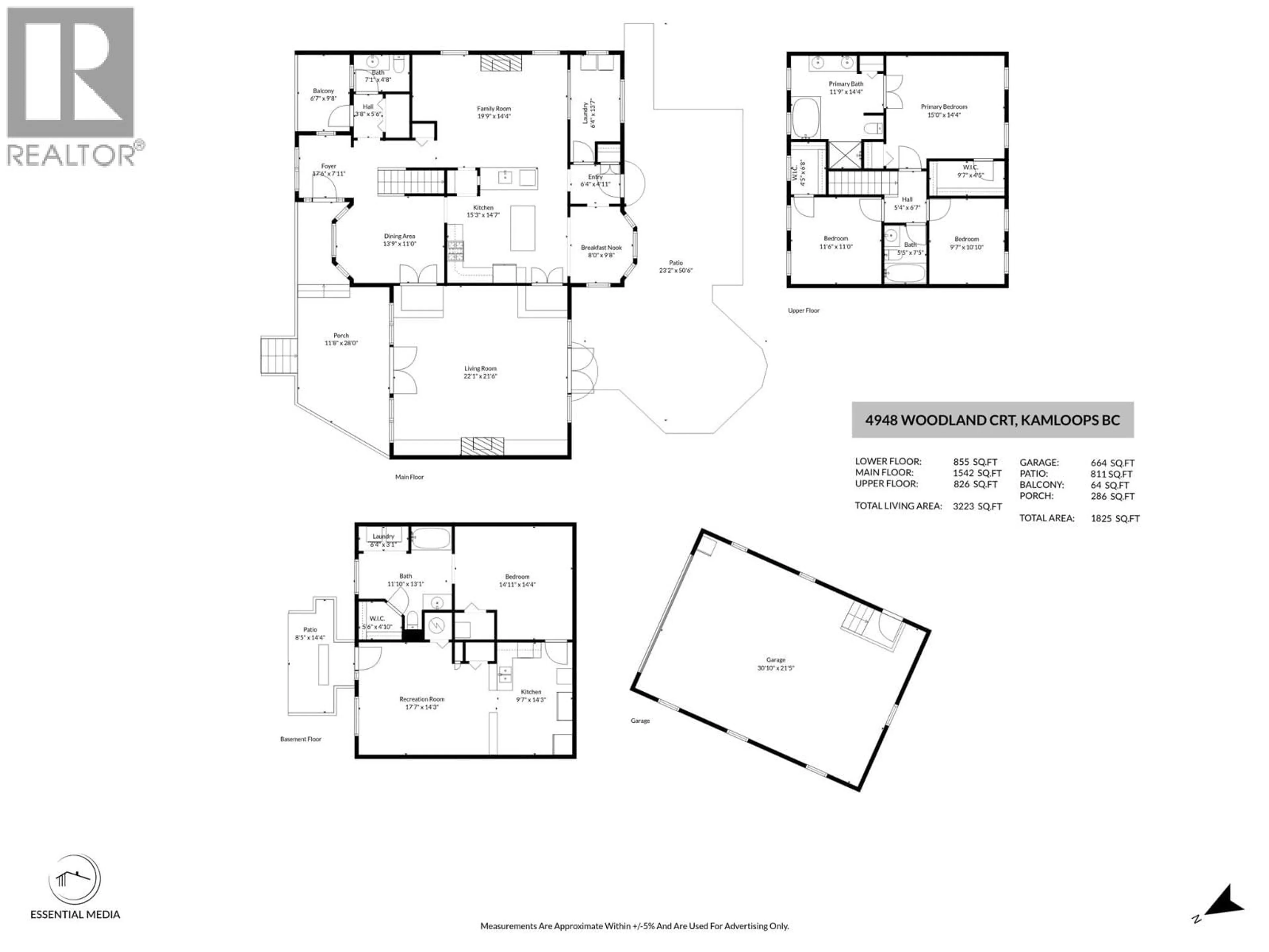Floor plan for 4948 WOODLAND COURT, Kamloops British Columbia V2C6V5