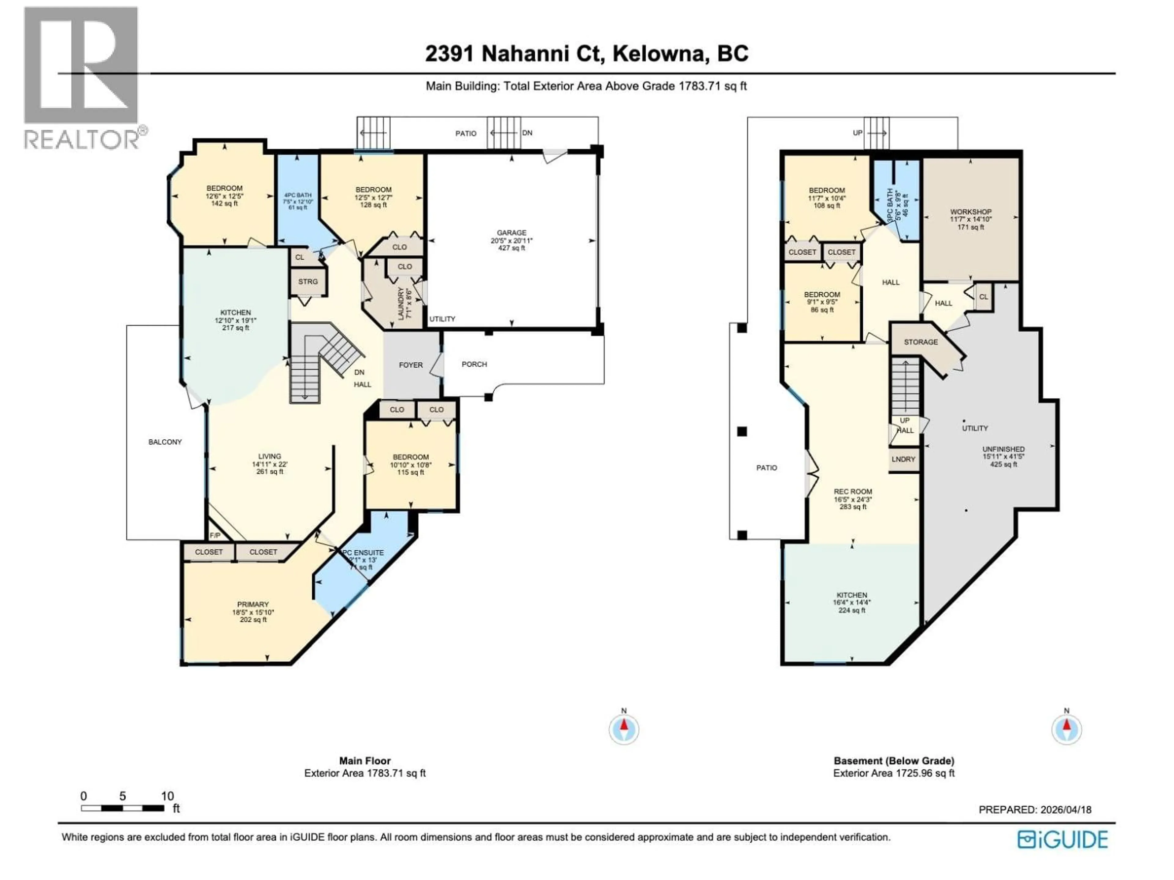 Floor plan for 2391 NAHANNI COURT, Kelowna British Columbia V1V1N1