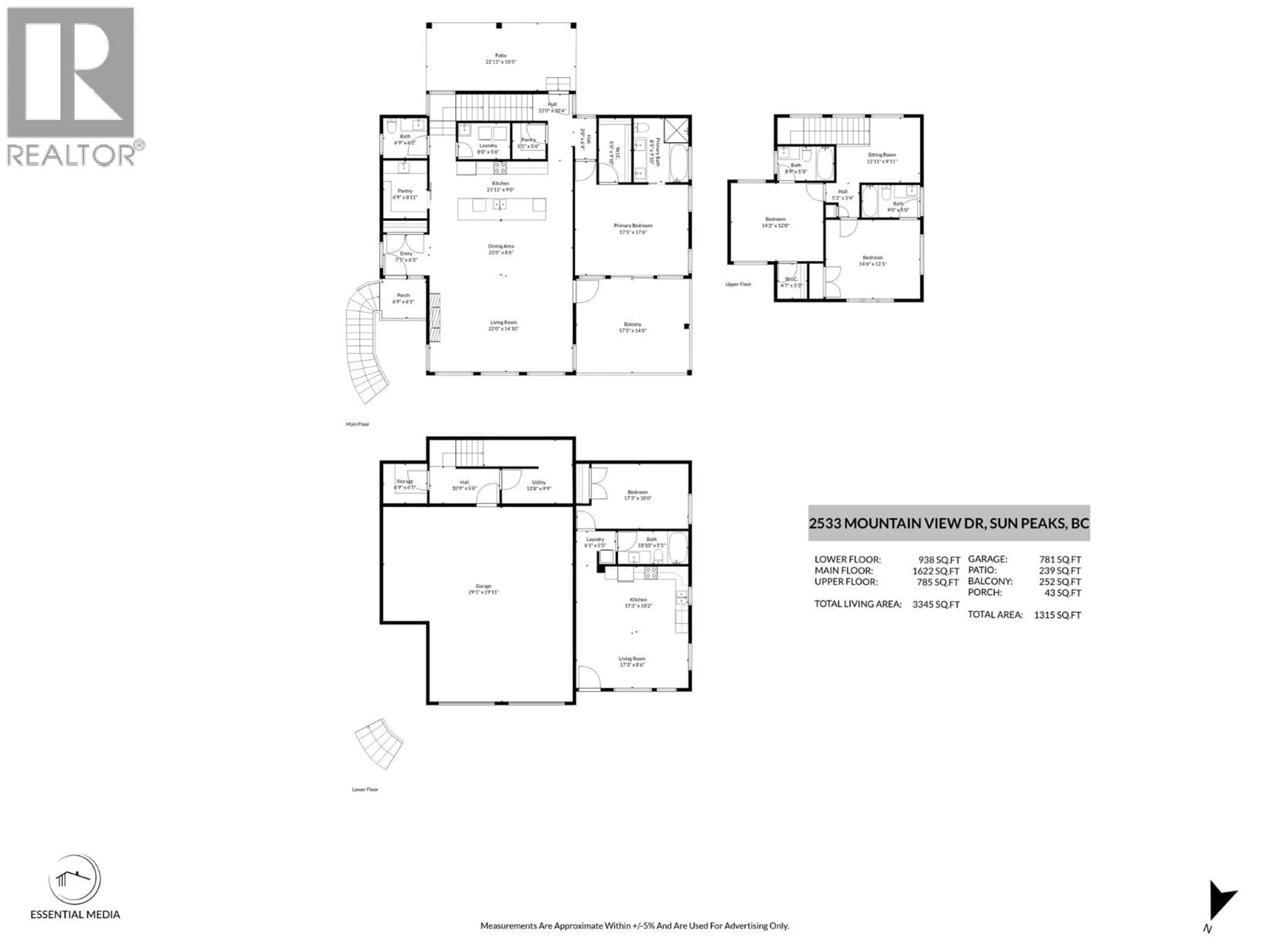 Floor plan for 2533 MOUNTAIN VIEW DRIVE, Sun Peaks British Columbia V0E5N0
