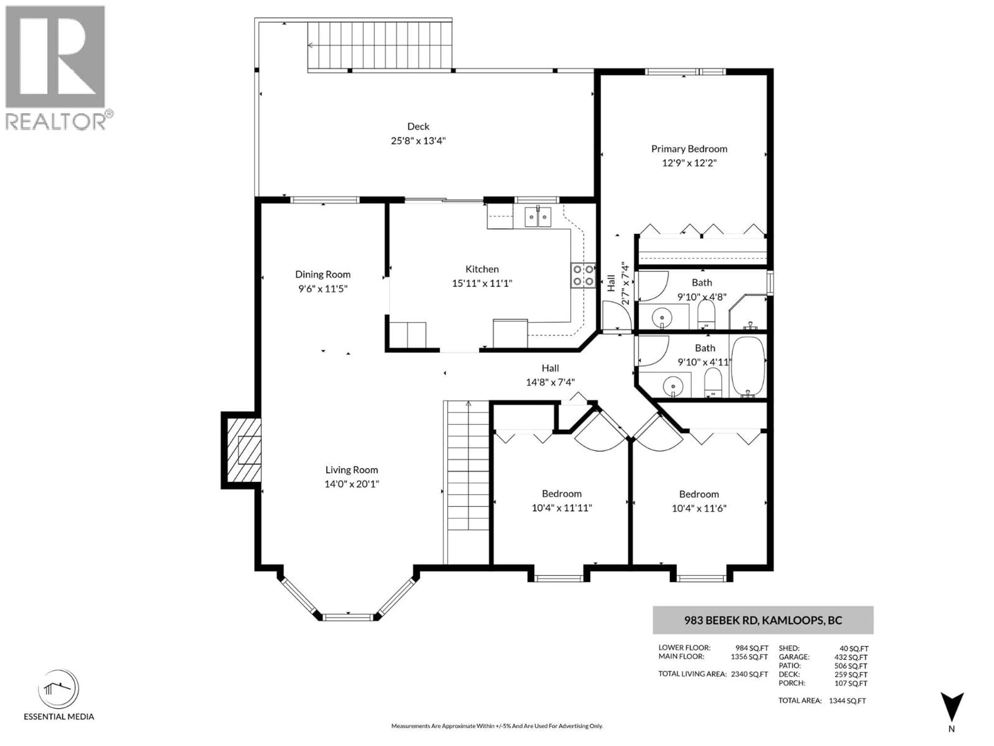 Floor plan for 983 BEBEK ROAD, Kamloops British Columbia V2B2P2