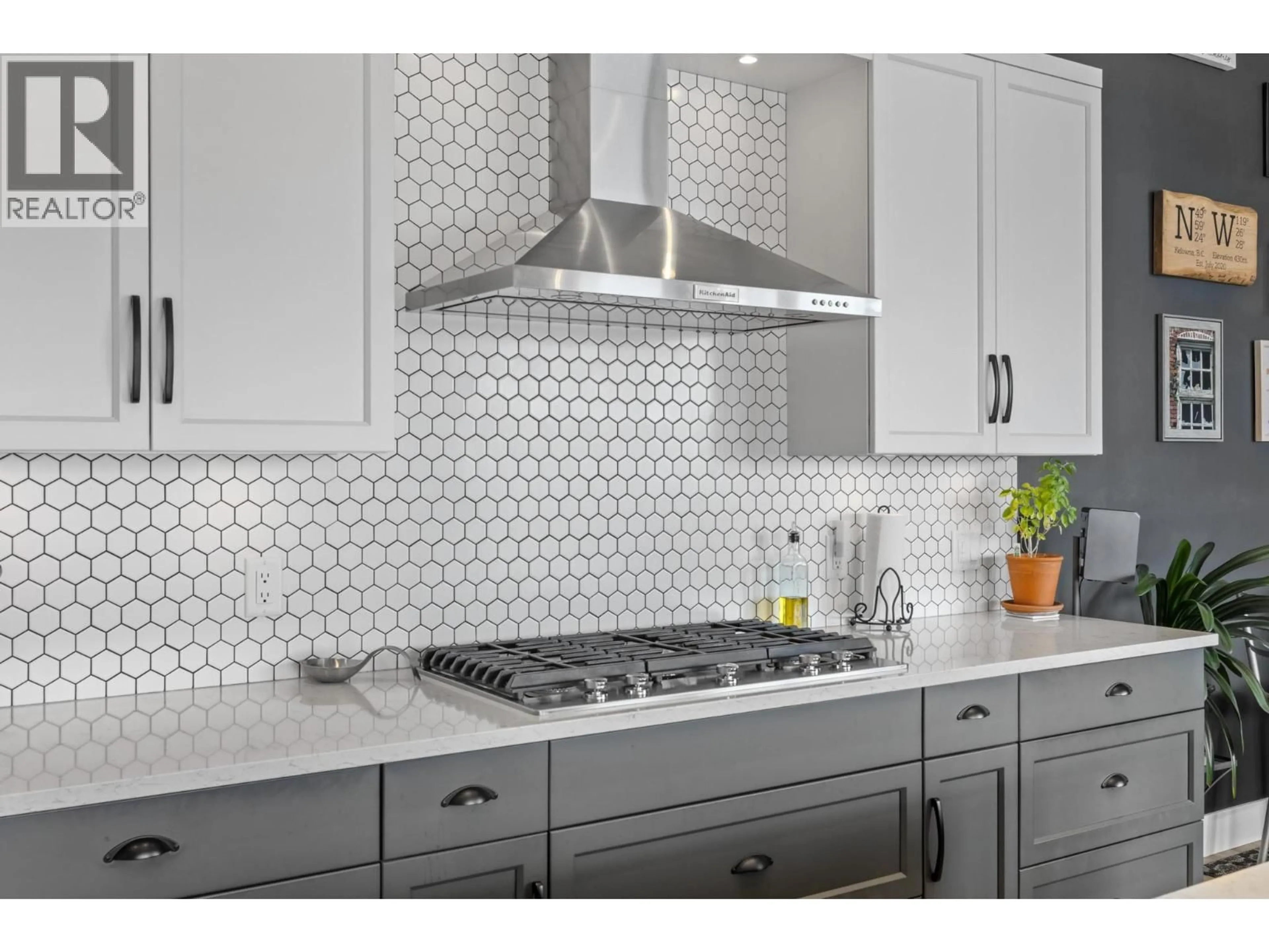 Contemporary kitchen, ceramic/tile floor for 3663 MCKINLEY BEACH DRIVE, Kelowna British Columbia V1V3G2