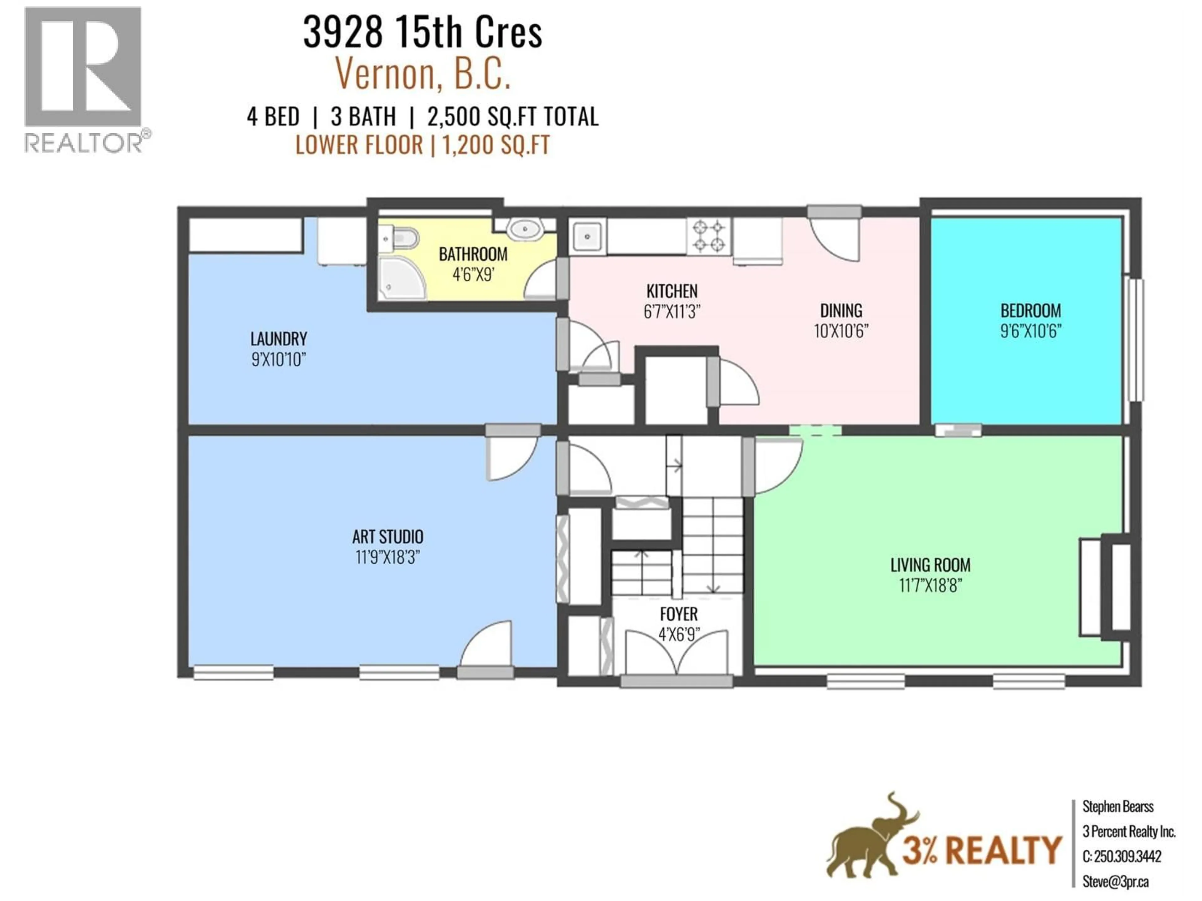 Floor plan for 3928 15 CRESCENT, Vernon British Columbia V1T7H4